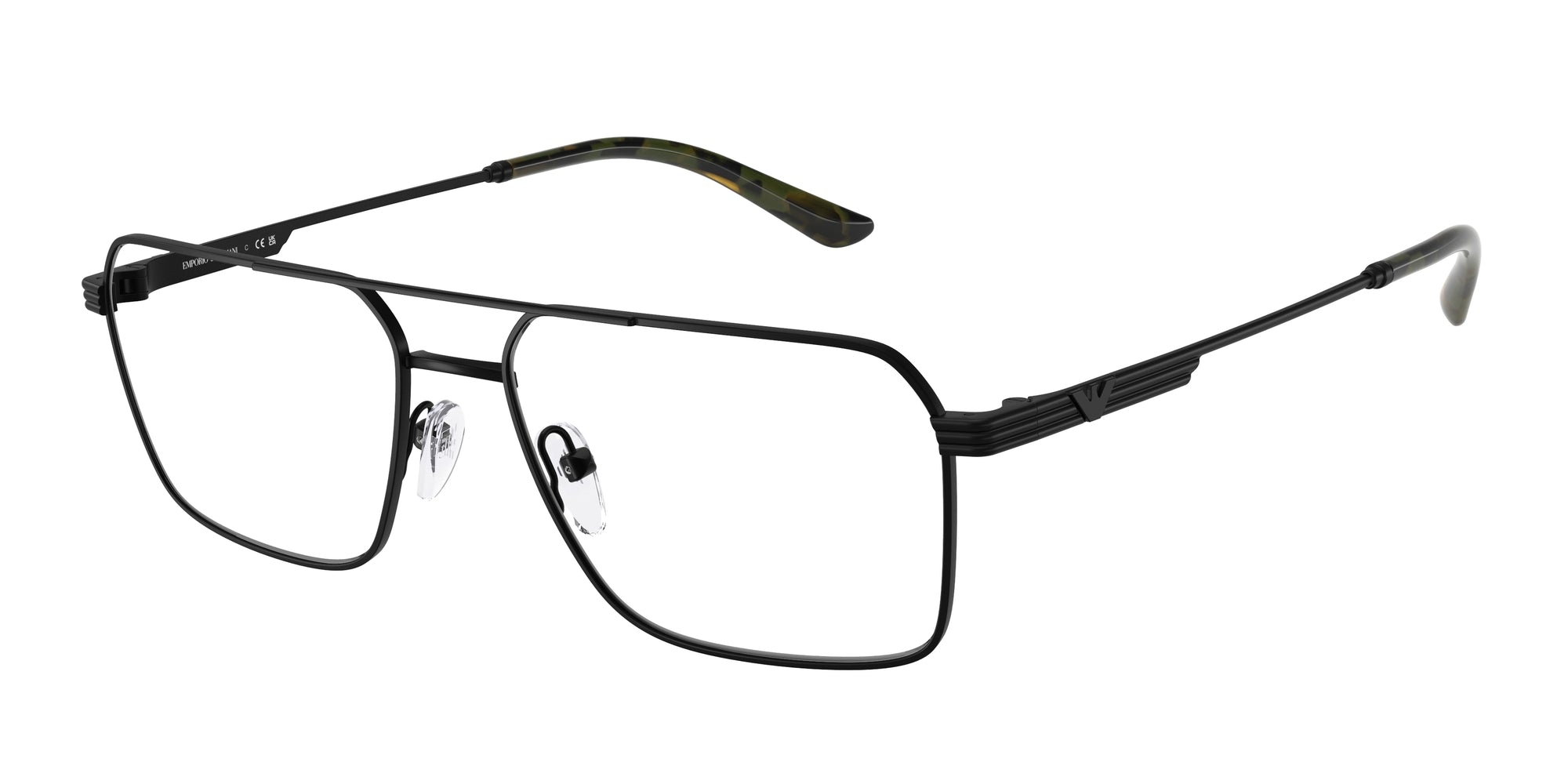 Emporio Armani Uomo Emporio Armani EA1166 3001 Montature da vista Metallo Nero Trasparente Squadrata Normale