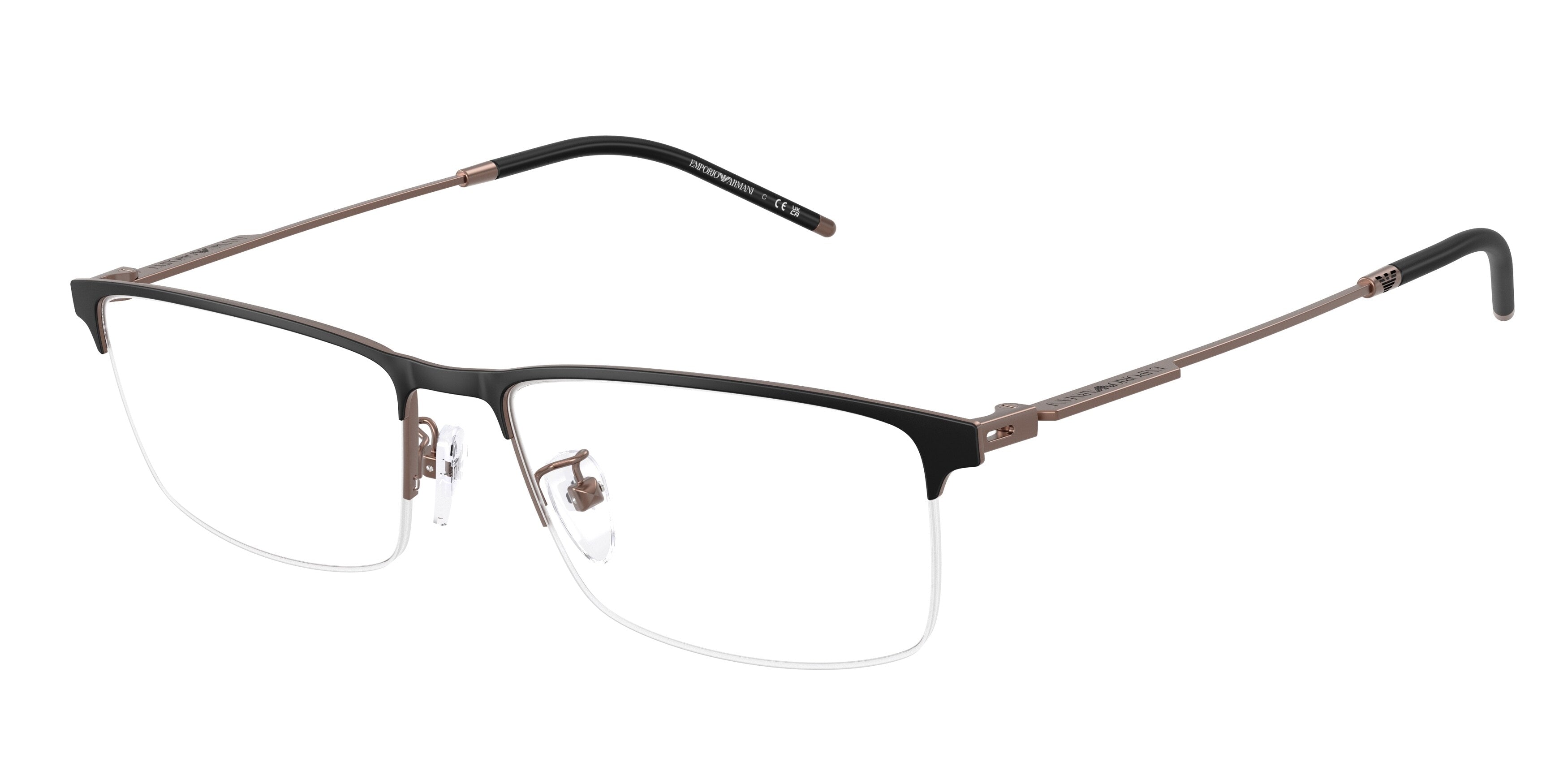 Emporio Armani Uomo Emporio Armani EA1168D 3006 Montature da vista Metallo Nero Squadrata Normale Emporio Armani Uomo Emporio Armani EA1168D 3006 Montature da vista Metallo Nero Squadrata Normale