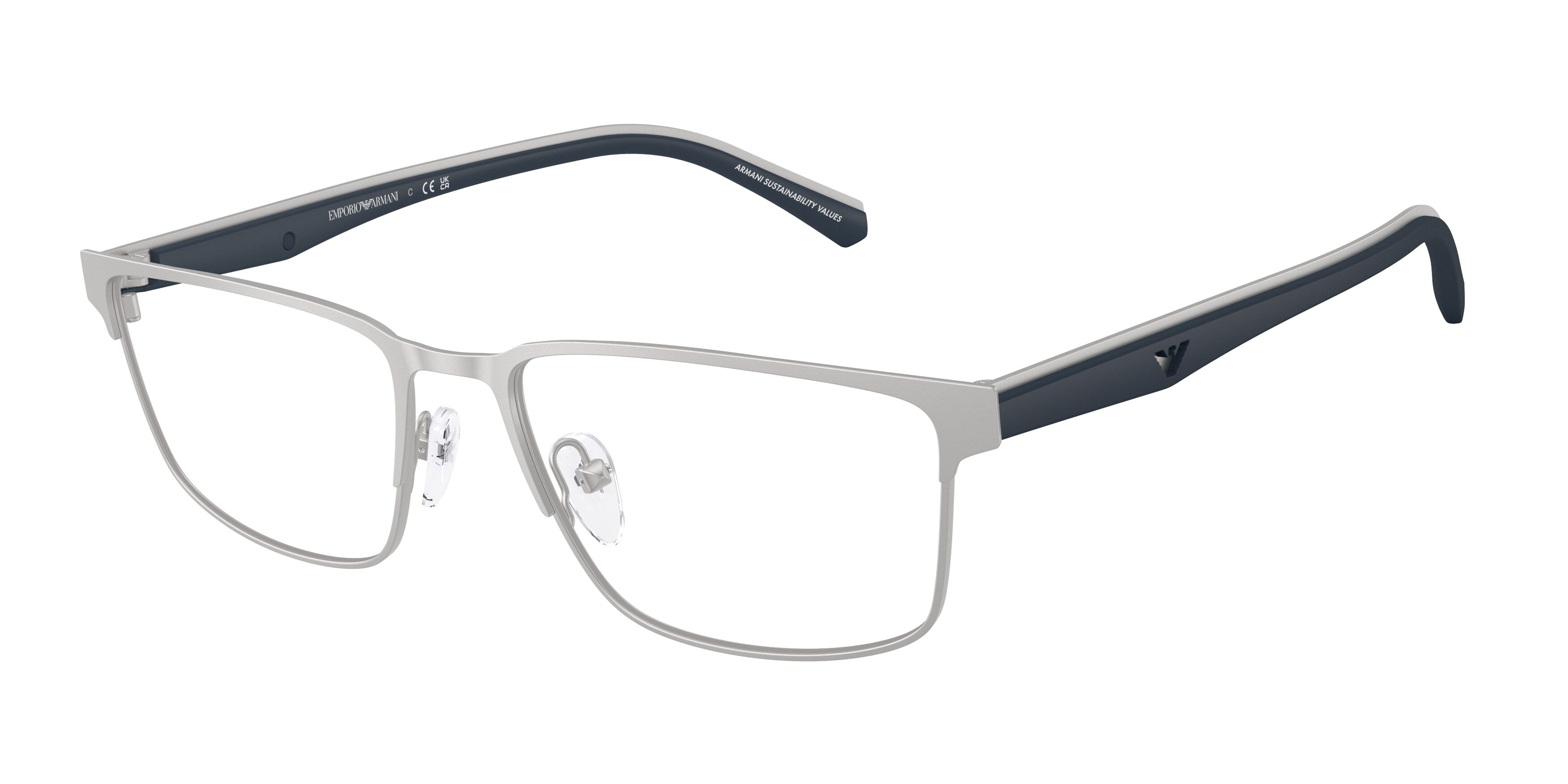 Emporio Armani Uomo Emporio Armani EA1175 3015 Montature da vista Metallo Argento Squadrata Normale Emporio Armani Uomo Emporio Armani EA1175 3015 Montature da vista Metallo Argento Squadrata Normale