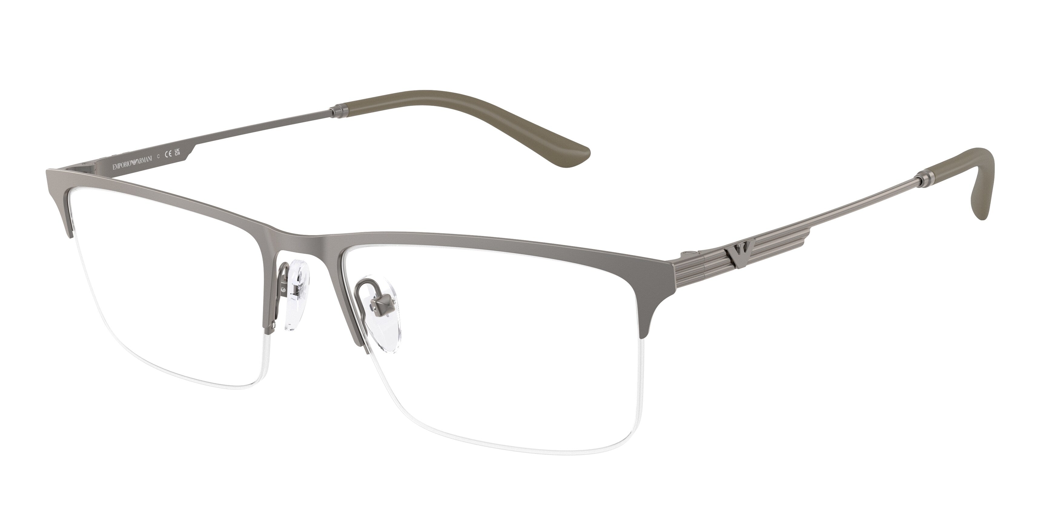 Emporio Armani Uomo Emporio Armani EA1177 3425 Montature da vista Metallo Grigio Squadrata Normale
