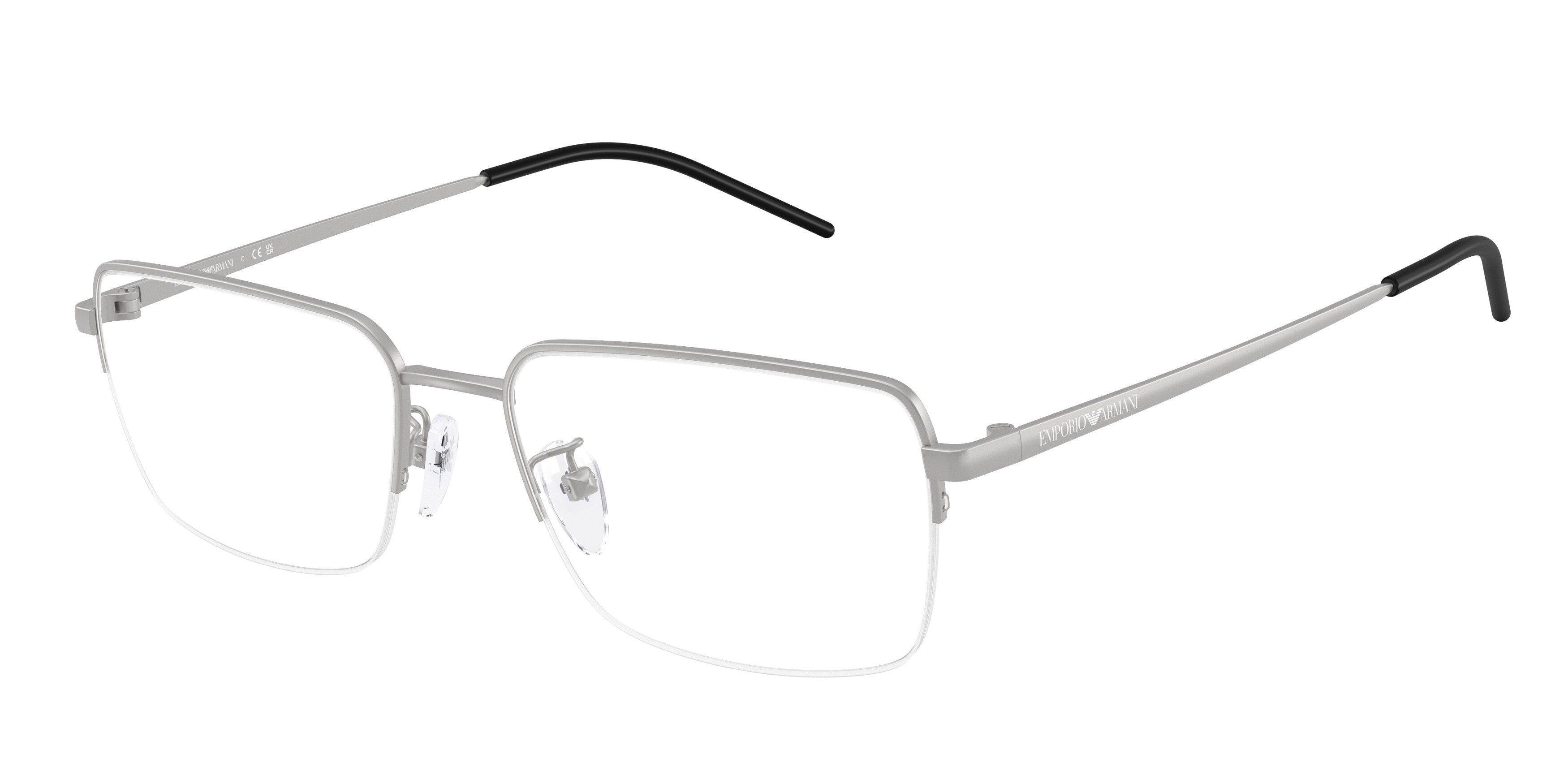 Emporio Armani Uomo Emporio Armani EA1180D 3015 Montature da vista Metallo Argento Pillow Normale