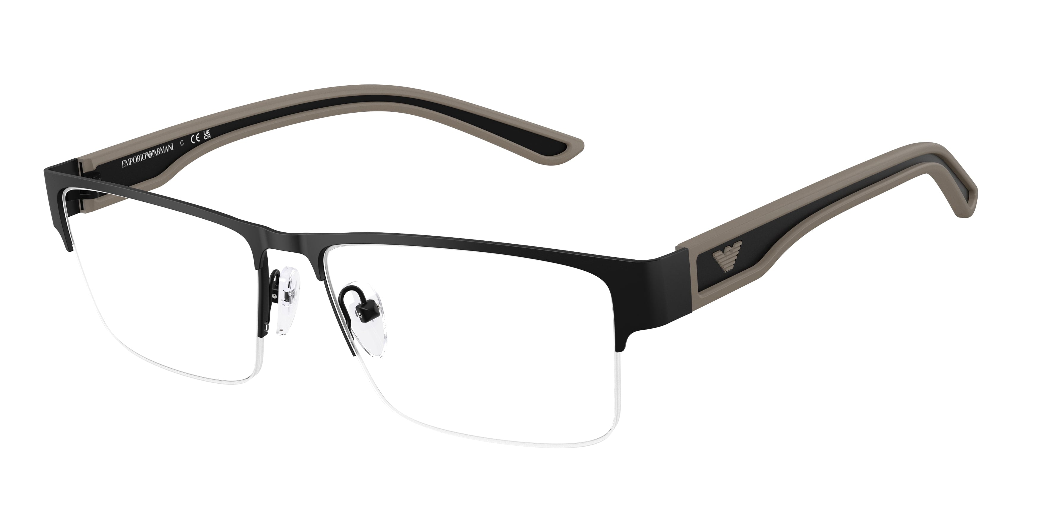 Emporio Armani Uomo Emporio Armani EA1182 3001 Montature da vista Metallo Nero Trasparente Squadrata Normale Emporio Armani Uomo Emporio Armani EA1182 3001 Montature da vista Metallo Nero Trasparente Squadrata Normale