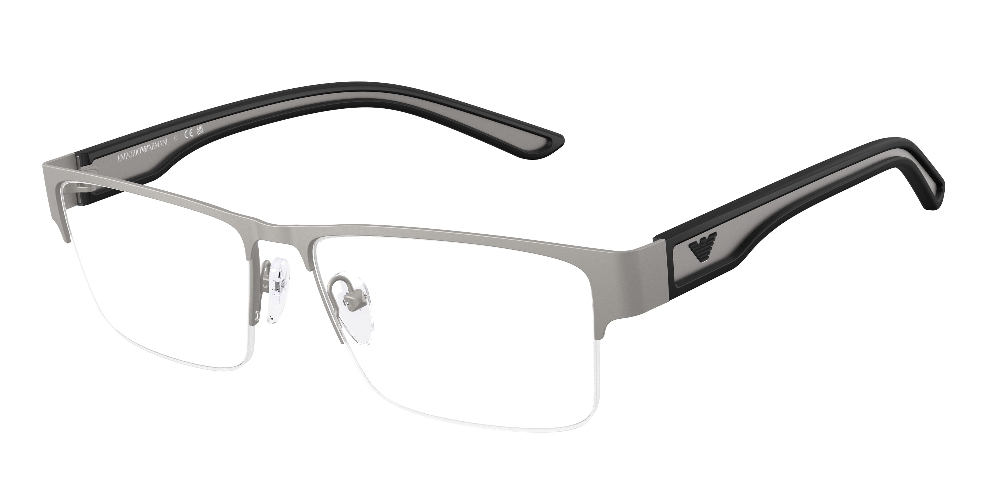 Emporio Armani Uomo Emporio Armani EA1182 3003 Montature da vista Metallo Grigio Trasparente Squadrata Normale Emporio Armani Uomo Emporio Armani EA1182 3003 Montature da vista Metallo Grigio Trasparente Squadrata Normale