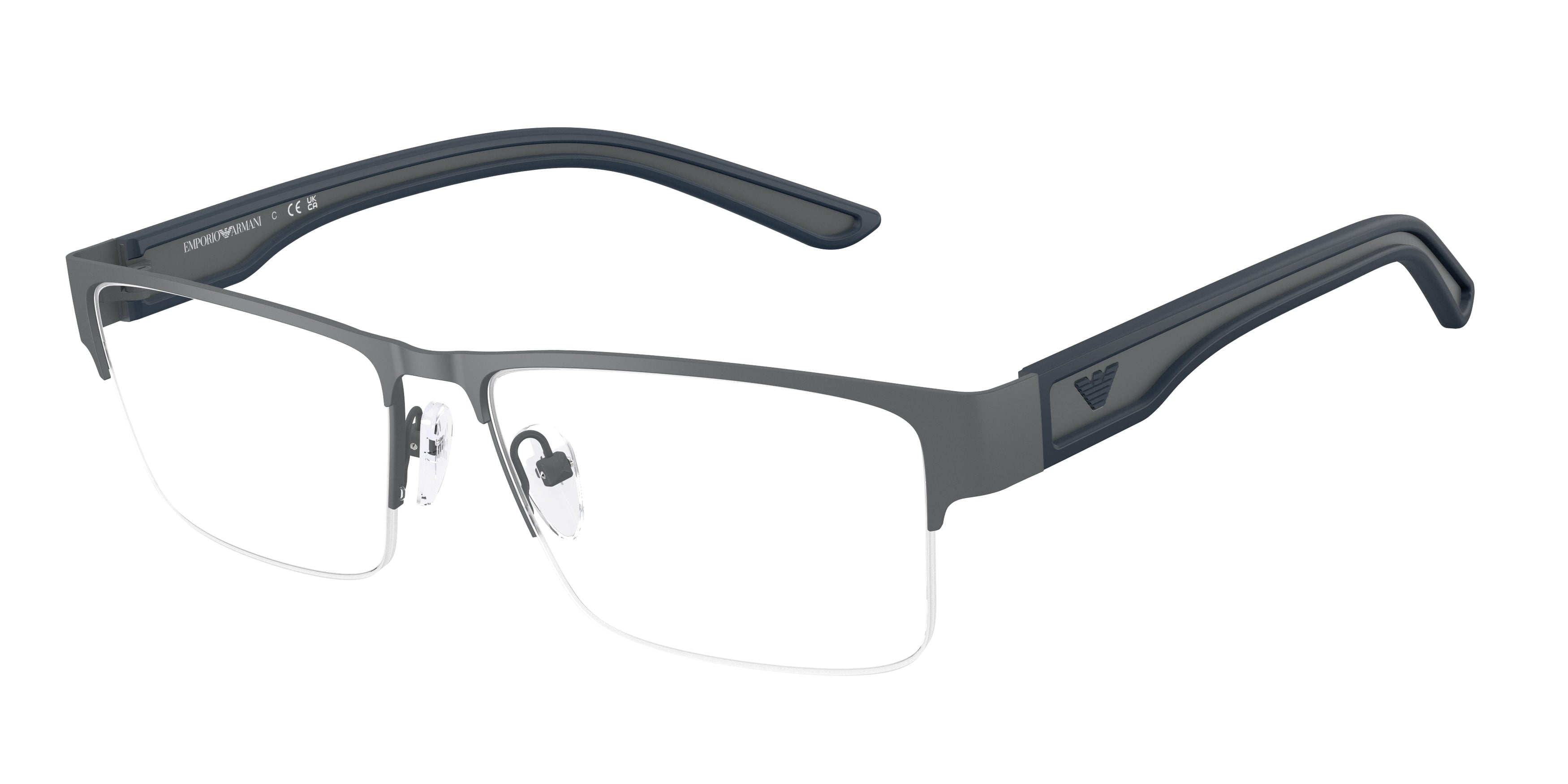 Emporio Armani Uomo Emporio Armani EA1182 3010 Montature da vista Metallo Grigio Trasparente Squadrata Normale Emporio Armani Uomo Emporio Armani EA1182 3010 Montature da vista Metallo Grigio Trasparente Squadrata Normale