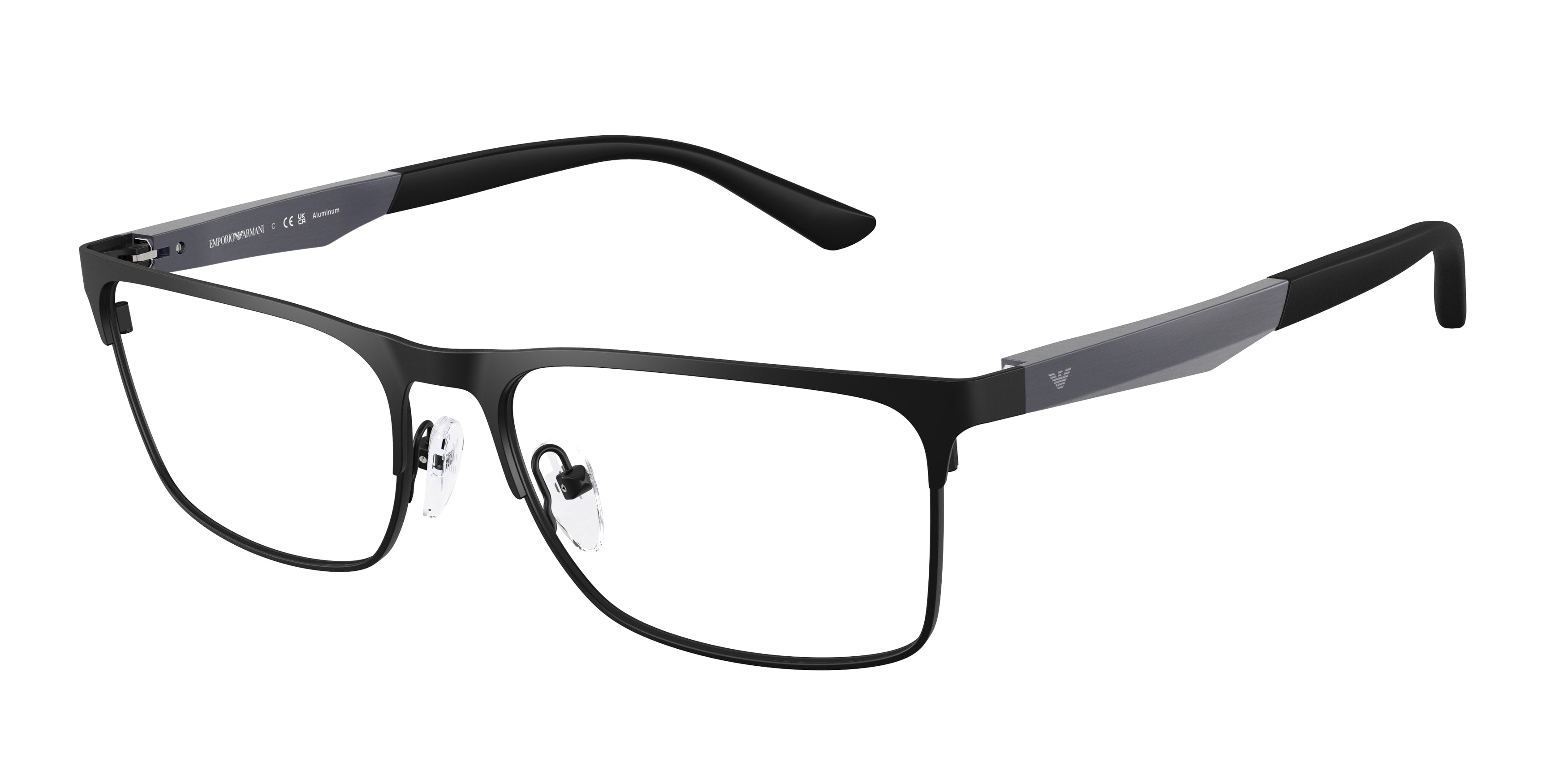 Emporio Armani Uomo Emporio Armani EA1183 3432 Montature da vista Metallo Nero Trasparente Squadrata Normale