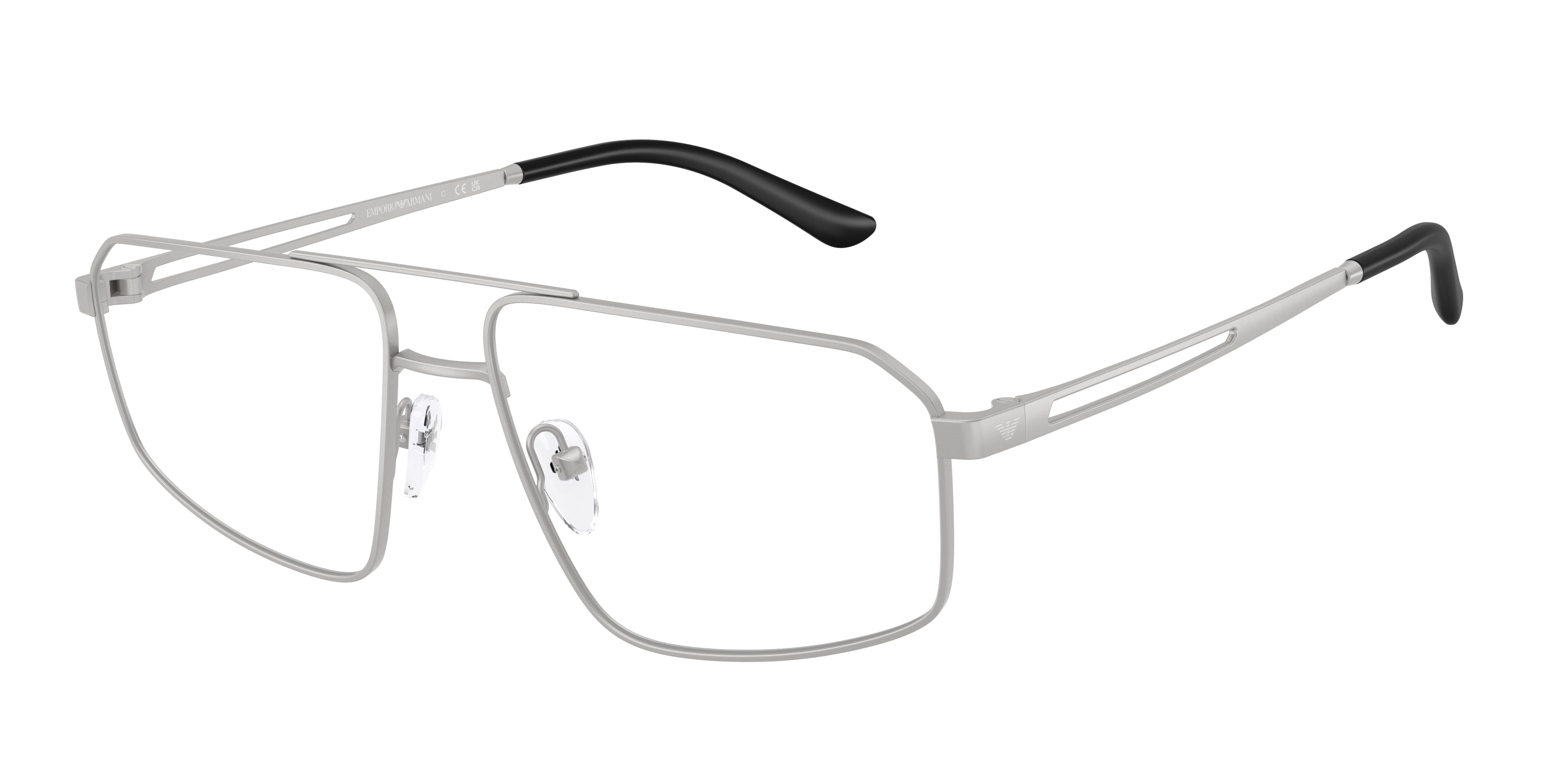 Emporio Armani Uomo Emporio Armani EA1184 3045 Montature da vista Metallo Argento Trasparente Pilot Normale Emporio Armani Uomo Emporio Armani EA1184 3045 Montature da vista Metallo Argento Trasparente Pilot Normale