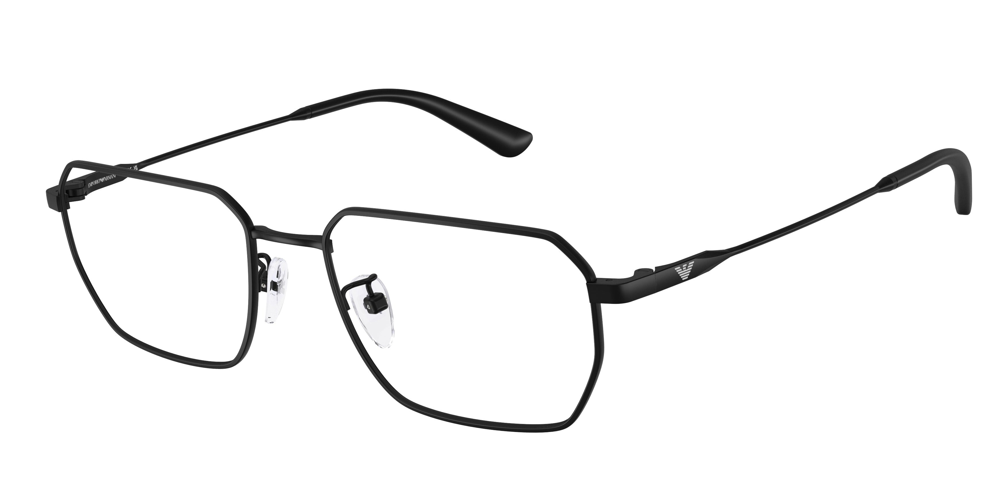 Emporio Armani Uomo Emporio Armani EA1187TD 3001 Montature da vista Titanio Nero Trasparente Rotonda Normale