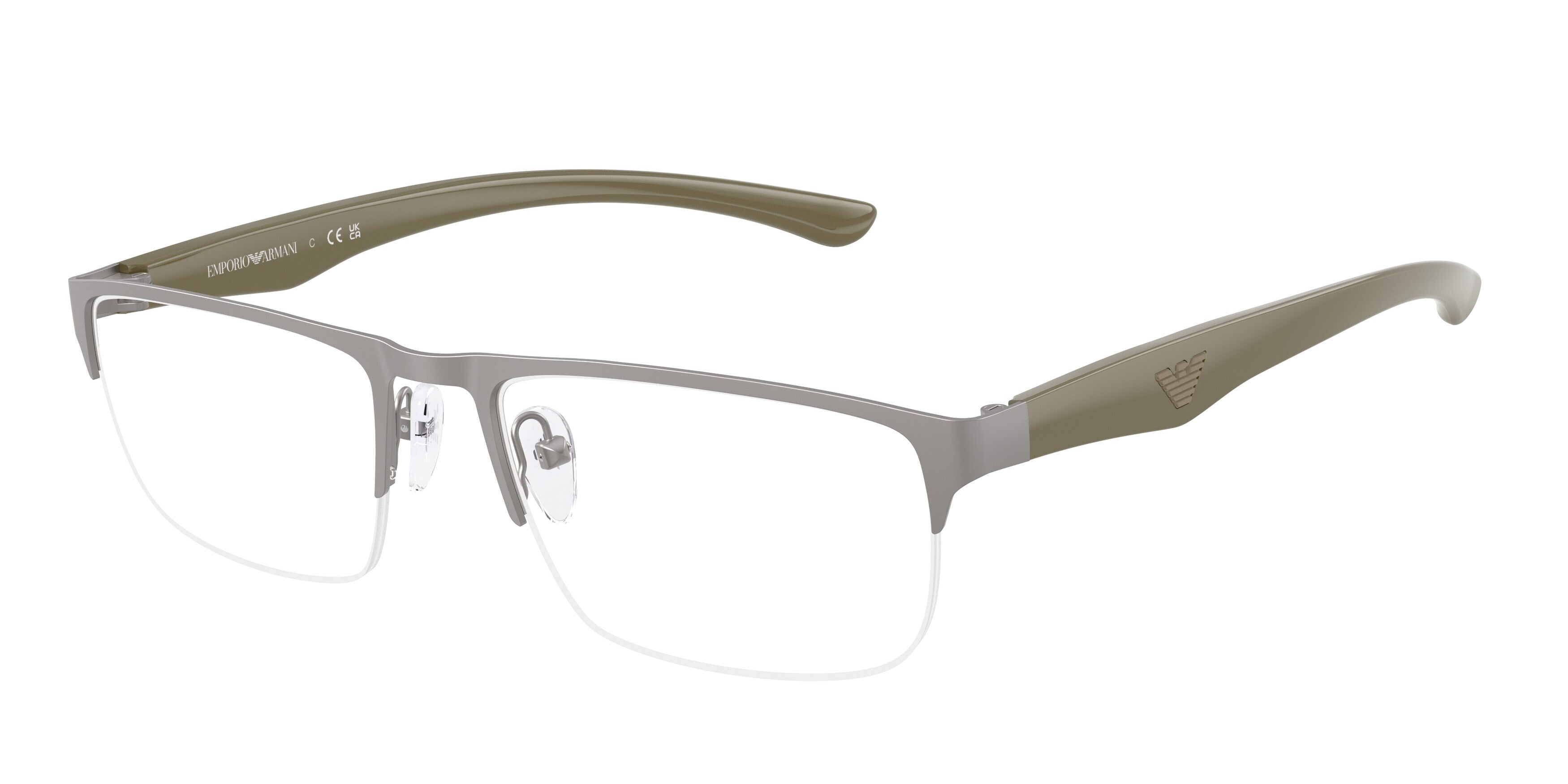Emporio Armani Uomo Emporio Armani EA1189 3003 Montature da vista Metallo Grigio Trasparente Squadrata Normale Emporio Armani Uomo Emporio Armani EA1189 3003 Montature da vista Metallo Grigio Trasparente Squadrata Normale