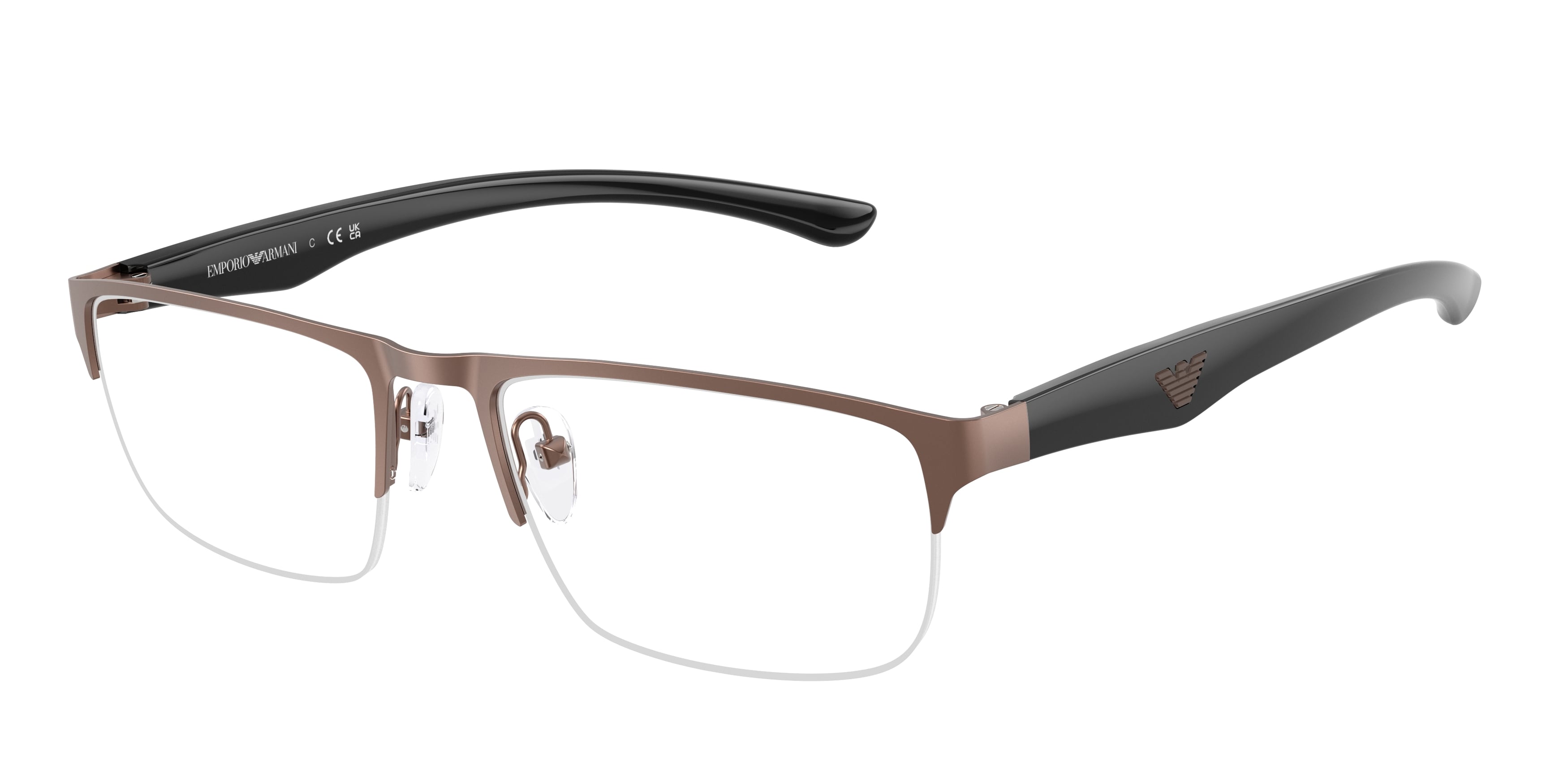 Emporio Armani Uomo Emporio Armani EA1189 3006 Montature da vista Metallo Bronzo Trasparente Squadrata Normale Emporio Armani Uomo Emporio Armani EA1189 3006 Montature da vista Metallo Bronzo Trasparente Squadrata Normale