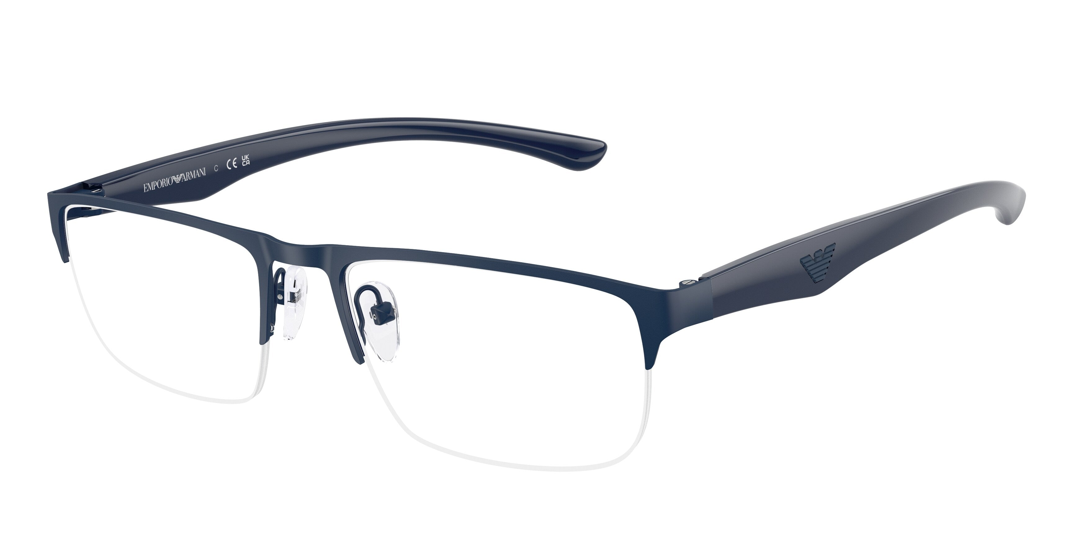 Emporio Armani Uomo Emporio Armani EA1189 3018 Montature da vista Metallo Blu Trasparente Squadrata Normale Emporio Armani Uomo Emporio Armani EA1189 3018 Montature da vista Metallo Blu Trasparente Squadrata Normale