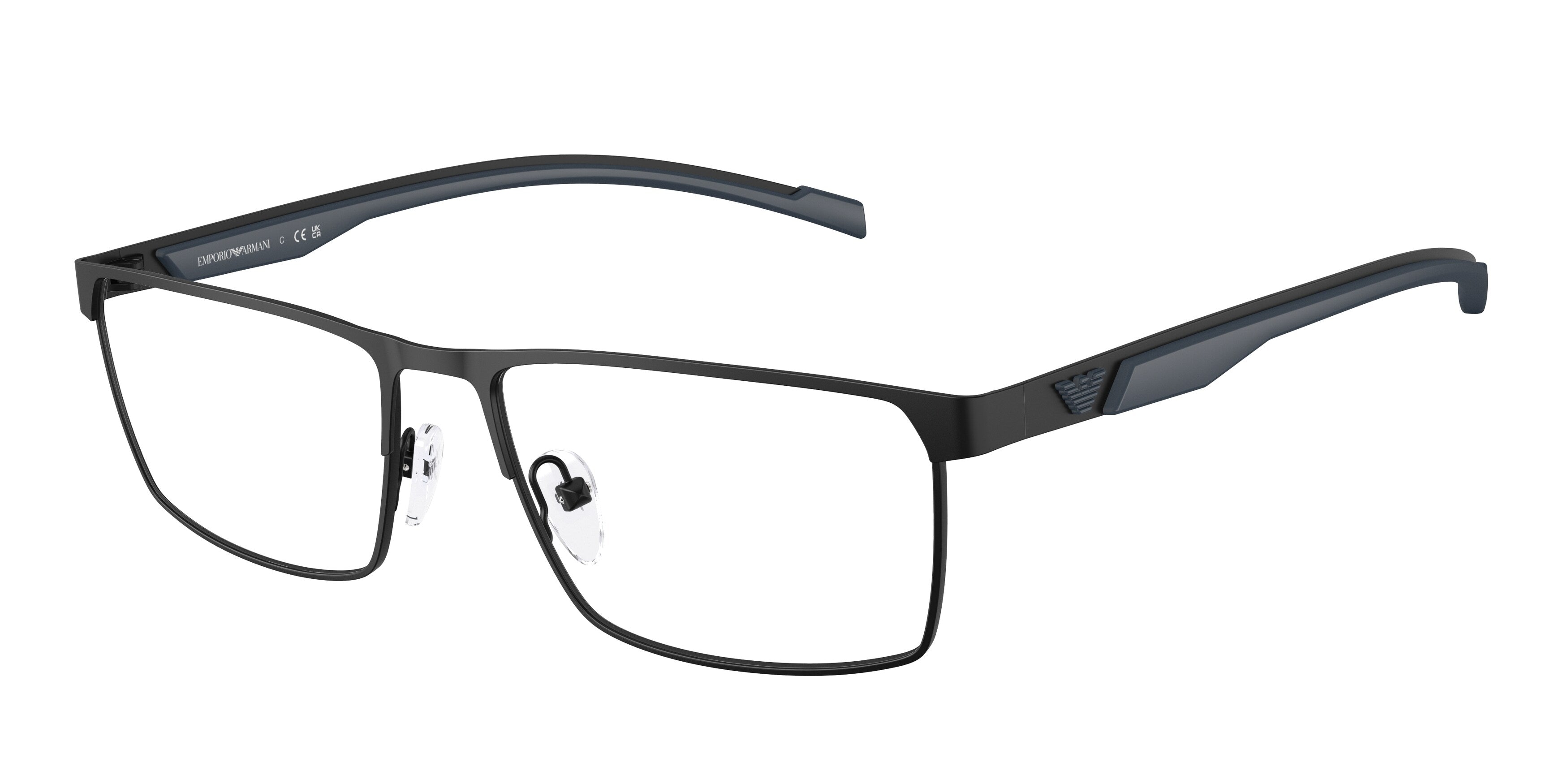 Emporio Armani Uomo Emporio Armani EA1190 3001 Montature da vista Metallo Nero Trasparente Squadrata Normale