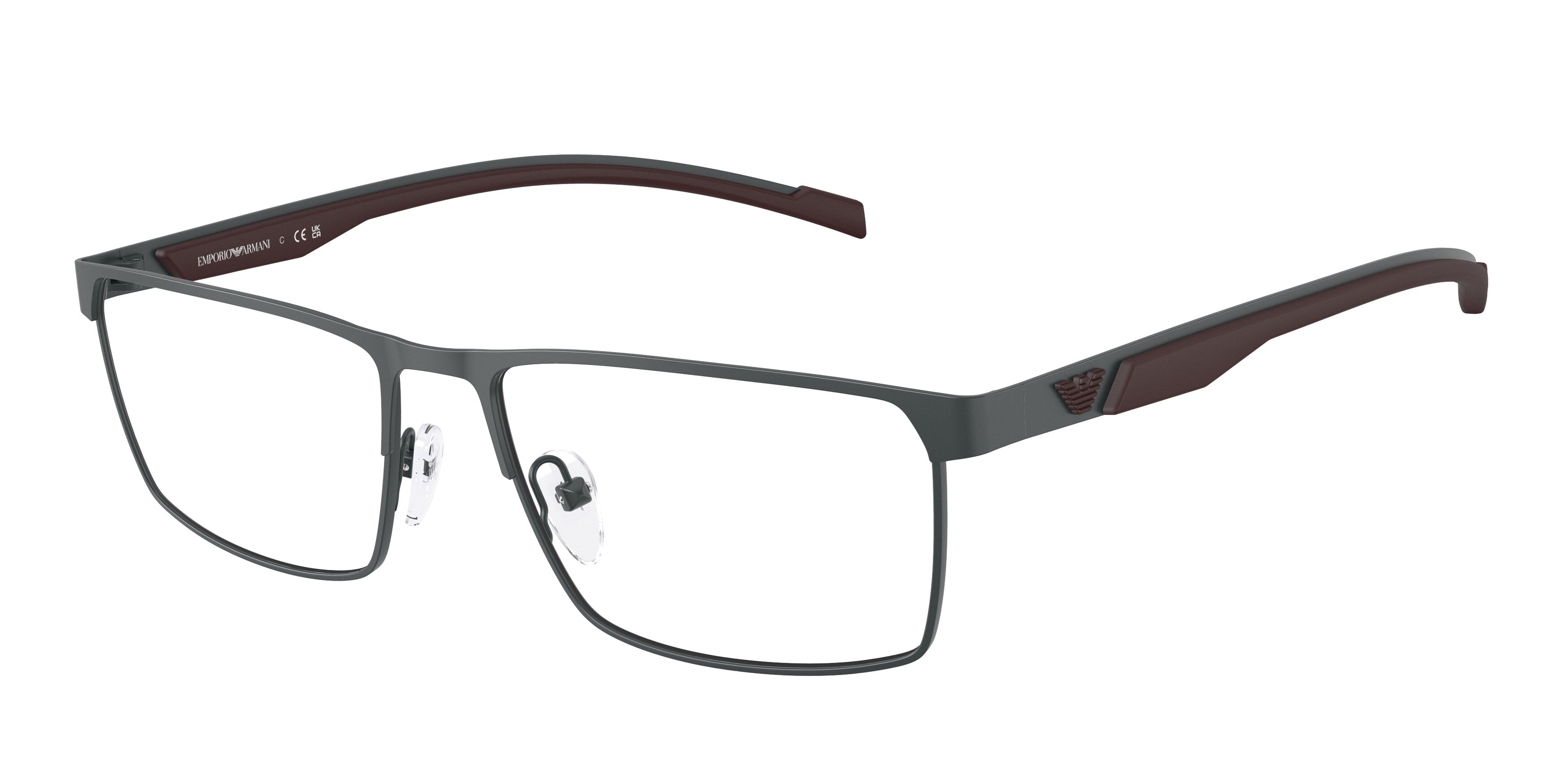 Emporio Armani Uomo Emporio Armani EA1190 3443 Montature da vista Metallo Grigio Trasparente Squadrata Normale Emporio Armani Uomo Emporio Armani EA1190 3443 Montature da vista Metallo Grigio Trasparente Squadrata Normale
