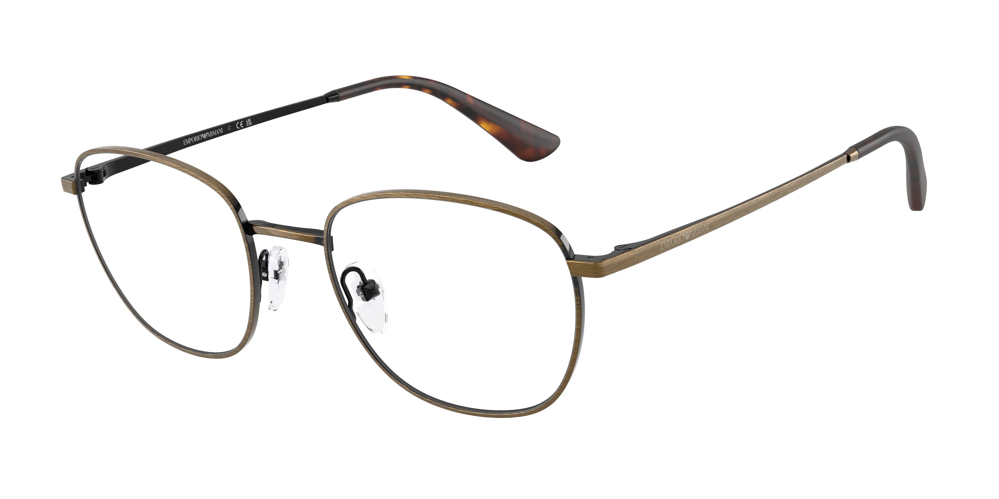 Emporio Armani Uomo Emporio Armani EA1191 3446 Montature da vista Metallo Oro Trasparente Rotonda Normale