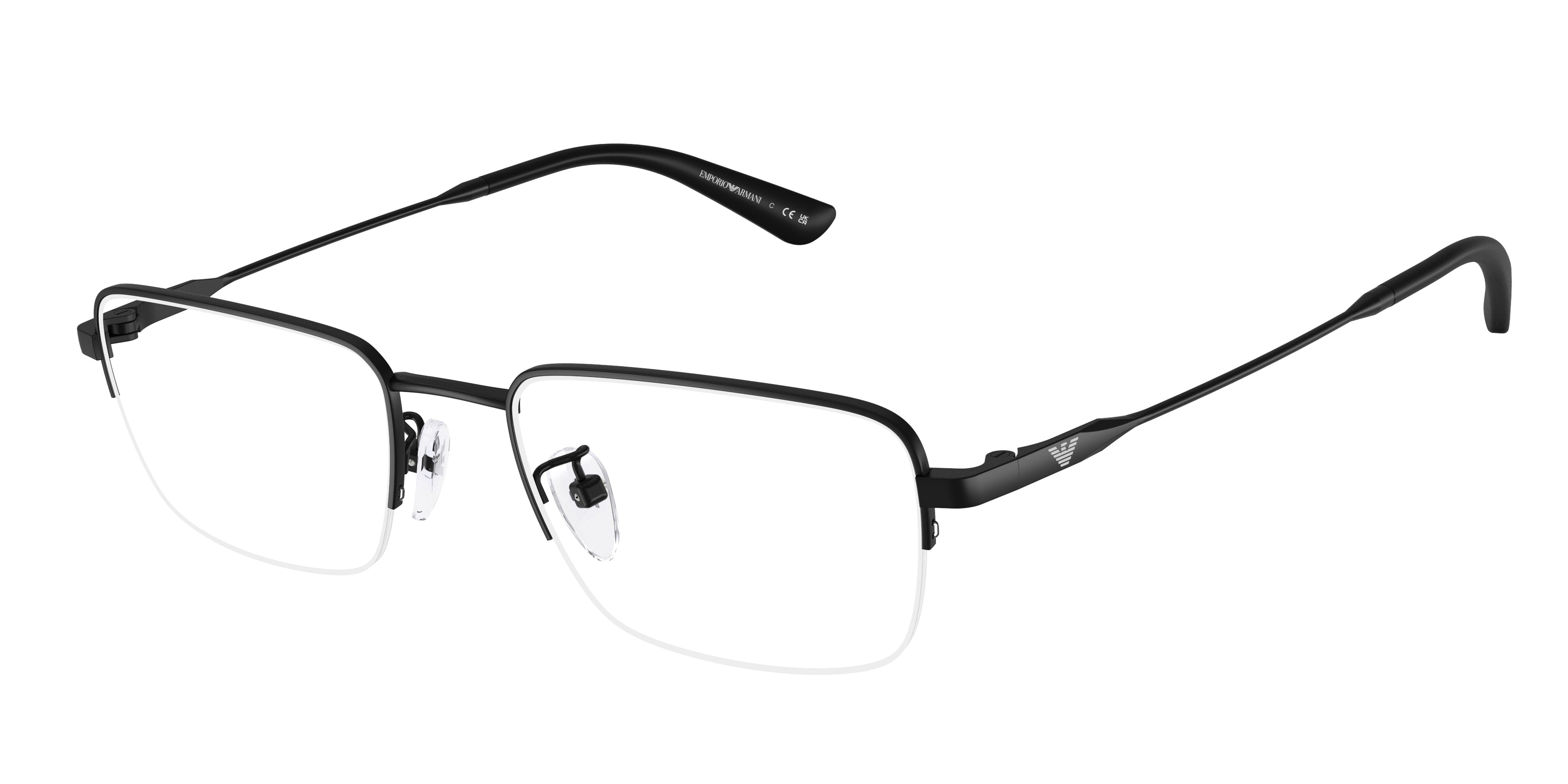 Emporio Armani Uomo Emporio Armani EA1193TD 3001 Montature da vista Titanio Nero Trasparente Squadrata Normale