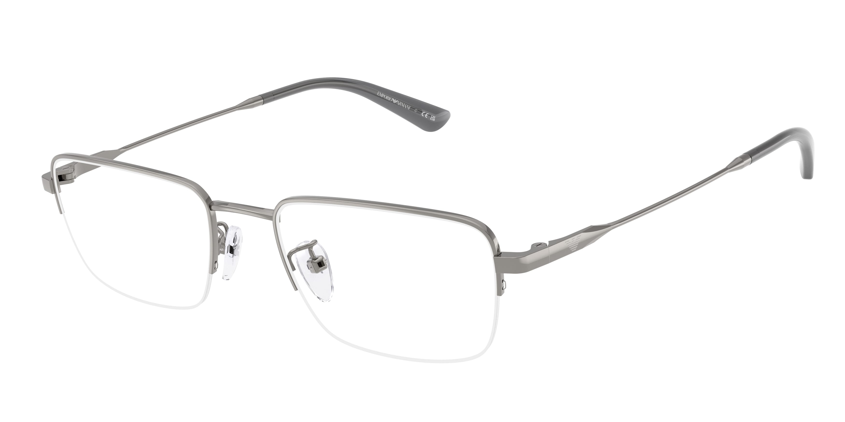 Emporio Armani Uomo Emporio Armani EA1193TD 3010 Montature da vista Titanio Grigio Trasparente Squadrata Normale Emporio Armani Uomo Emporio Armani EA1193TD 3010 Montature da vista Titanio Grigio Trasparente Squadrata Normale