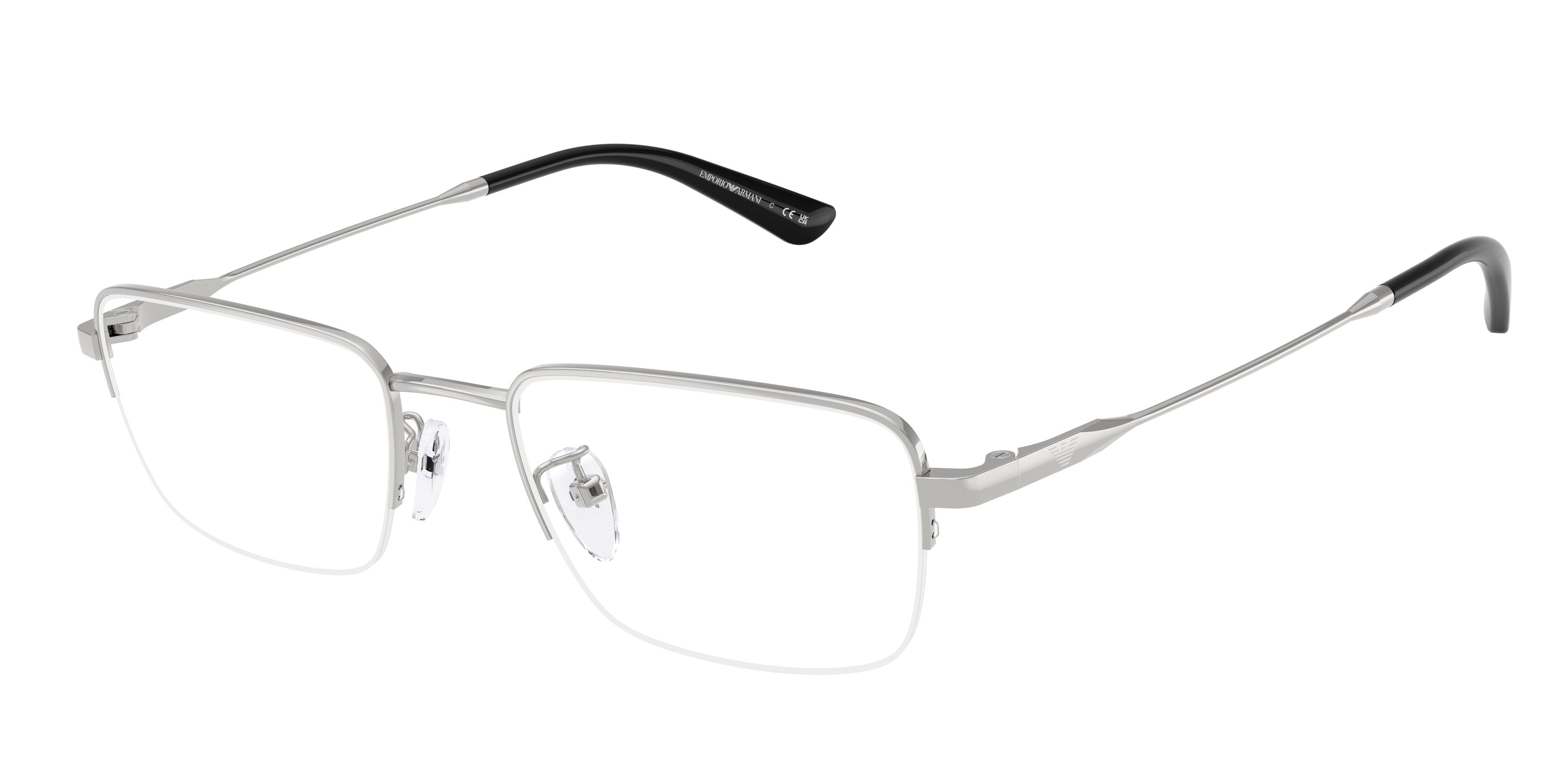 Emporio Armani Uomo Emporio Armani EA1193TD 3015 Montature da vista Titanio Argento Trasparente Squadrata Normale Emporio Armani Uomo Emporio Armani EA1193TD 3015 Montature da vista Titanio Argento Trasparente Squadrata Normale