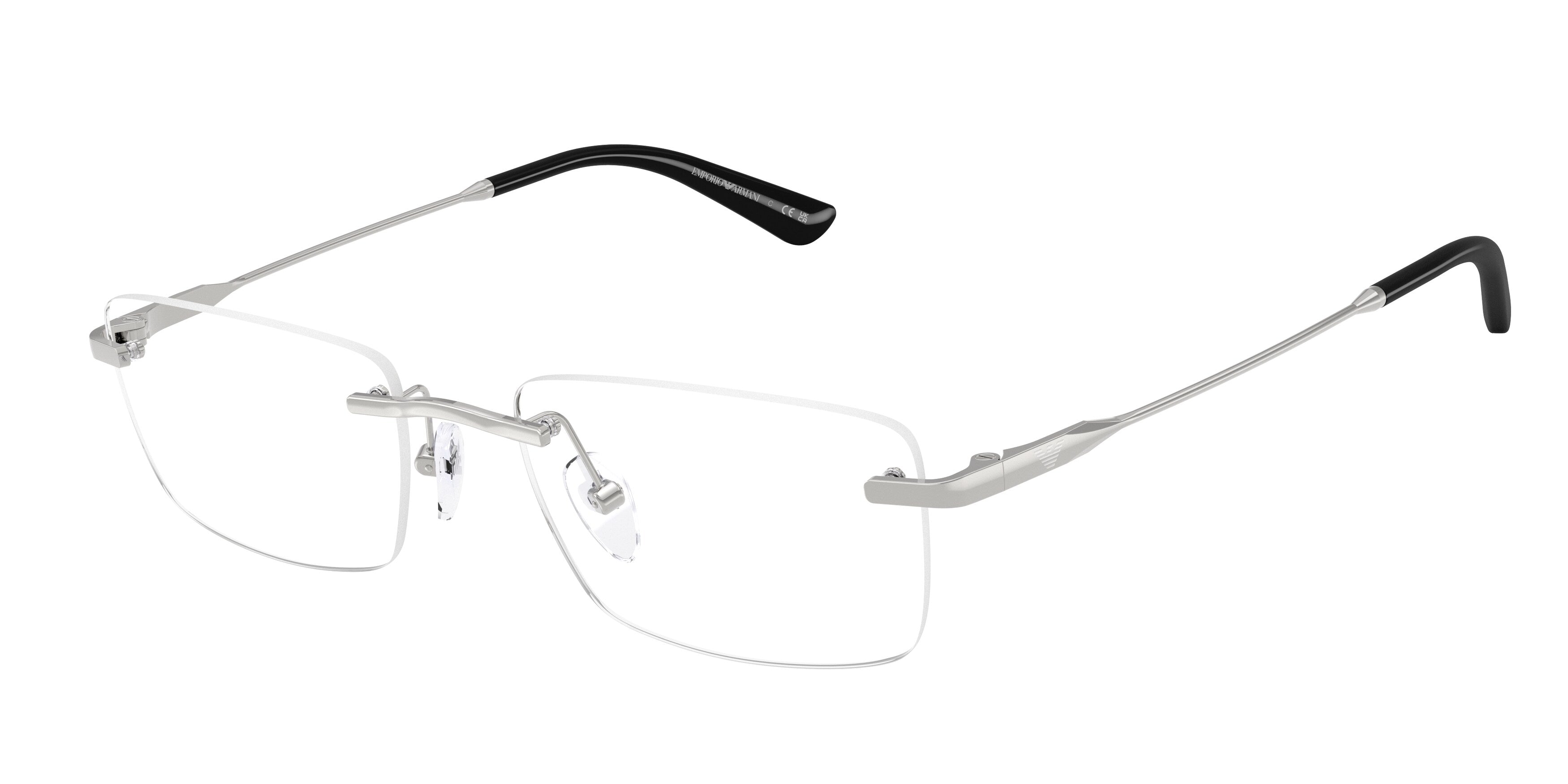 Emporio Armani Uomo Emporio Armani EA1195TD 3015 Montature da vista Titanio Argento Trasparente Squadrata Normale Emporio Armani Uomo Emporio Armani EA1195TD 3015 Montature da vista Titanio Argento Trasparente Squadrata Normale