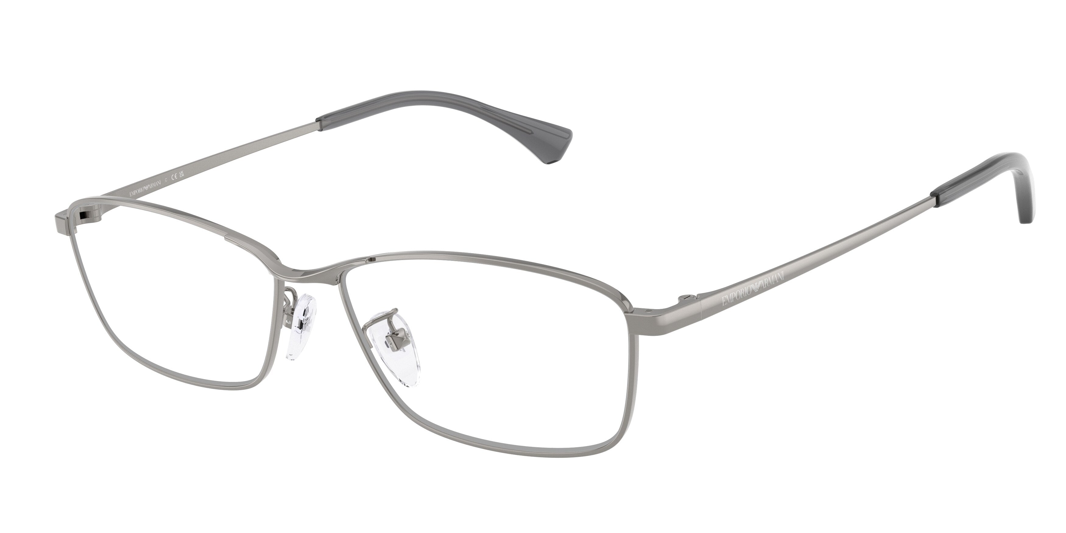 Emporio Armani Uomo Emporio Armani EA1196D 3010 Montature da vista Metallo Grigio Trasparente Geometrica Normale