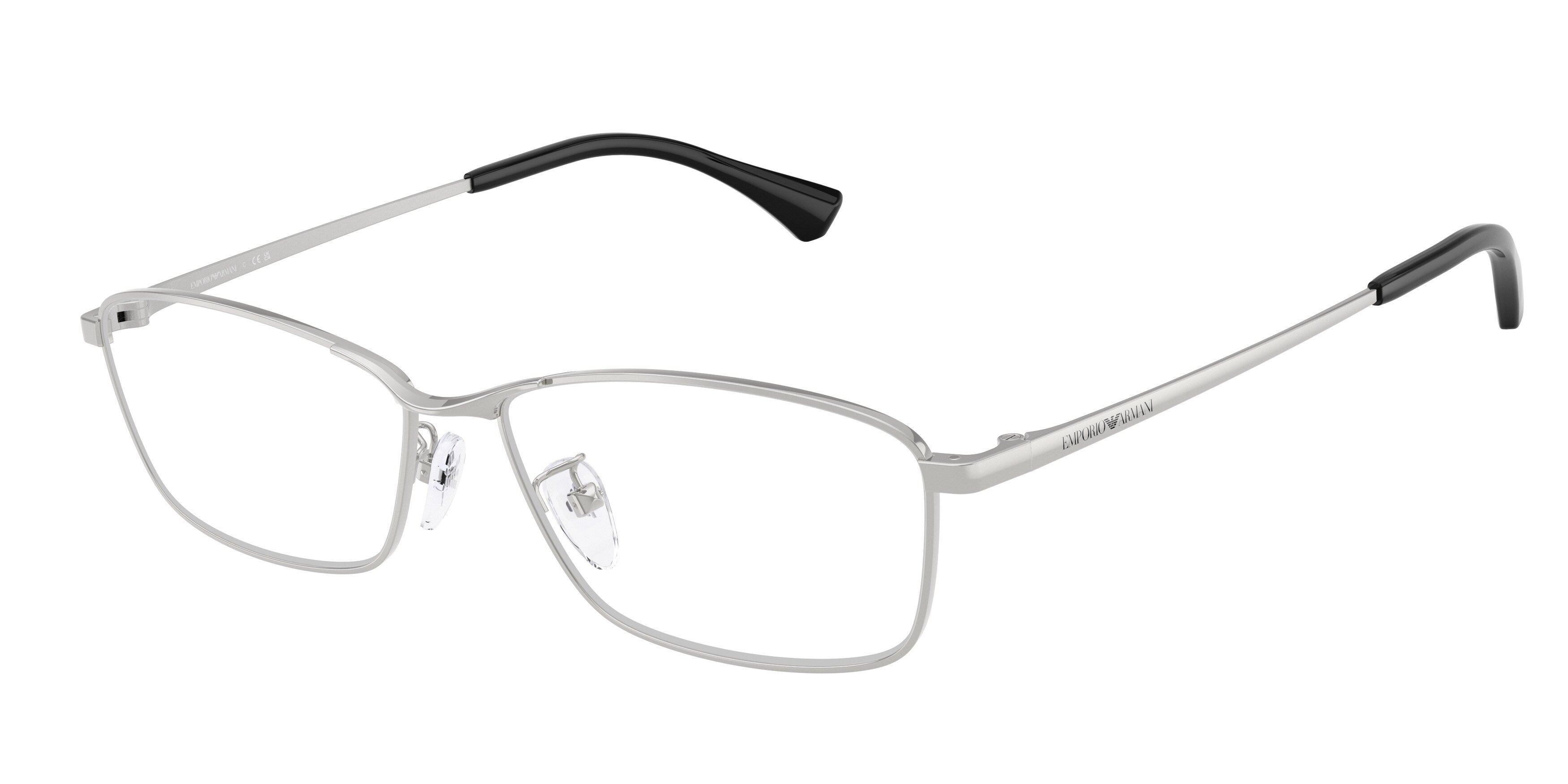 Emporio Armani Uomo Emporio Armani EA1196D 3015 Montature da vista Metallo Argento Trasparente Geometrica Normale Emporio Armani Uomo Emporio Armani EA1196D 3015 Montature da vista Metallo Argento Trasparente Geometrica Normale
