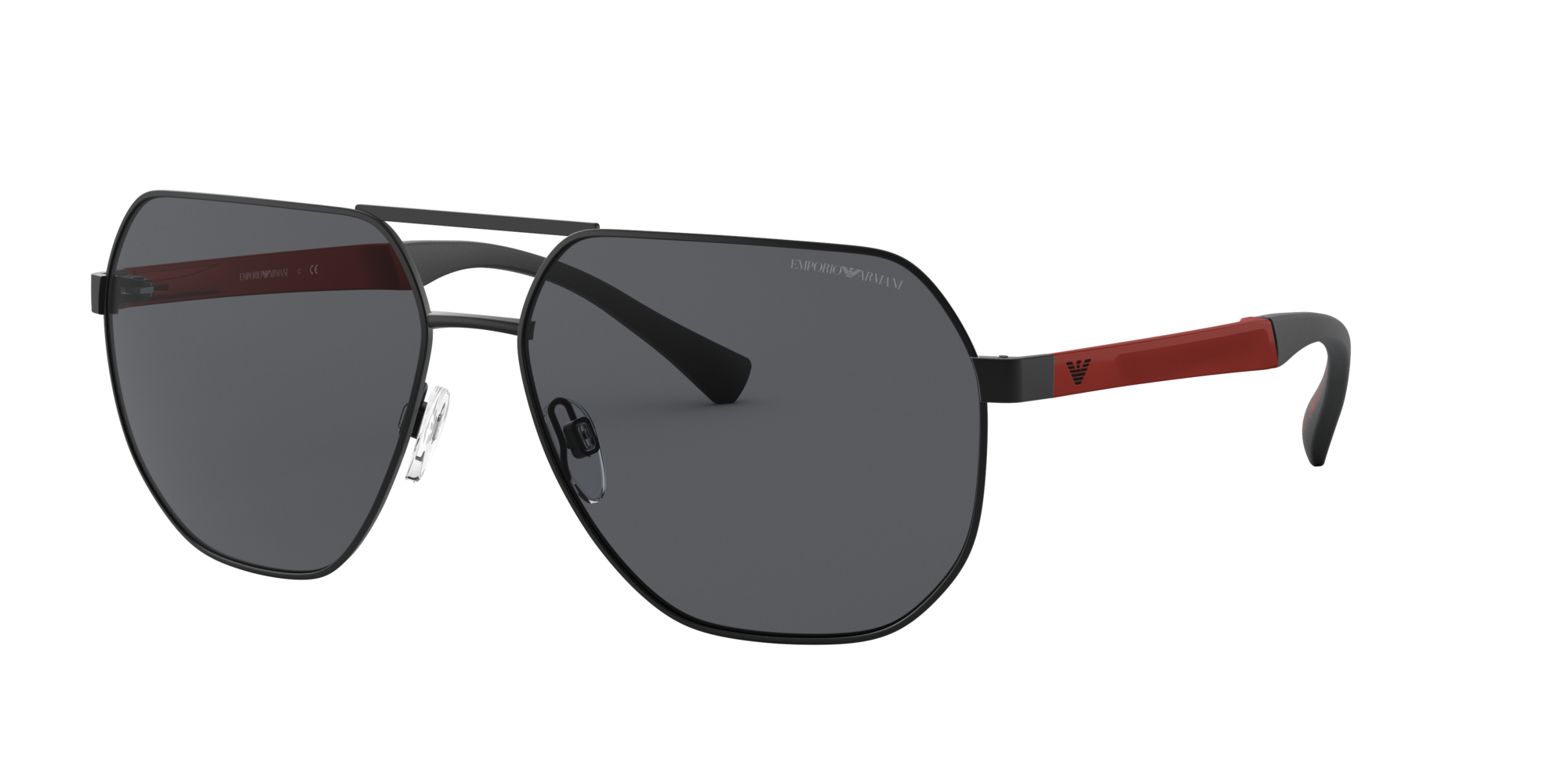 Emporio Armani Uomo Emporio Armani EA2099D 333087 Occhiali da sole Metallo Nero Grigio Squadrata Normale