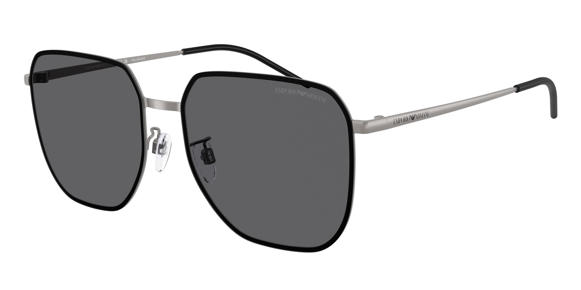 Emporio Armani Uomo Emporio Armani EA2135D 300381 Occhiali da sole Metallo Grigio Grigio Squadrata Polarizzata