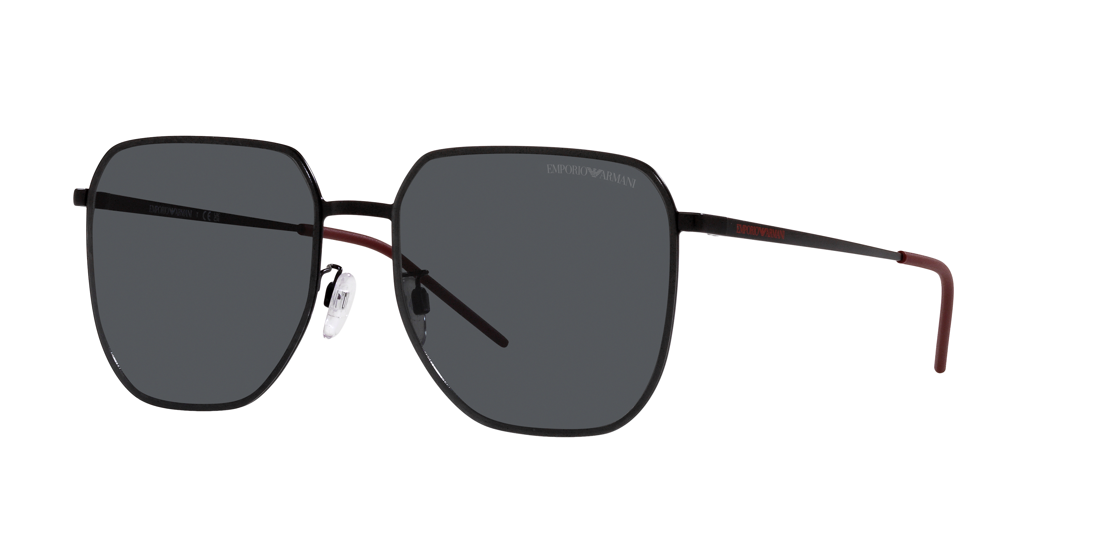 Emporio Armani Uomo Emporio Armani EA2135D 319187 Occhiali da sole Metallo Nero Grigio Squadrata Normale
