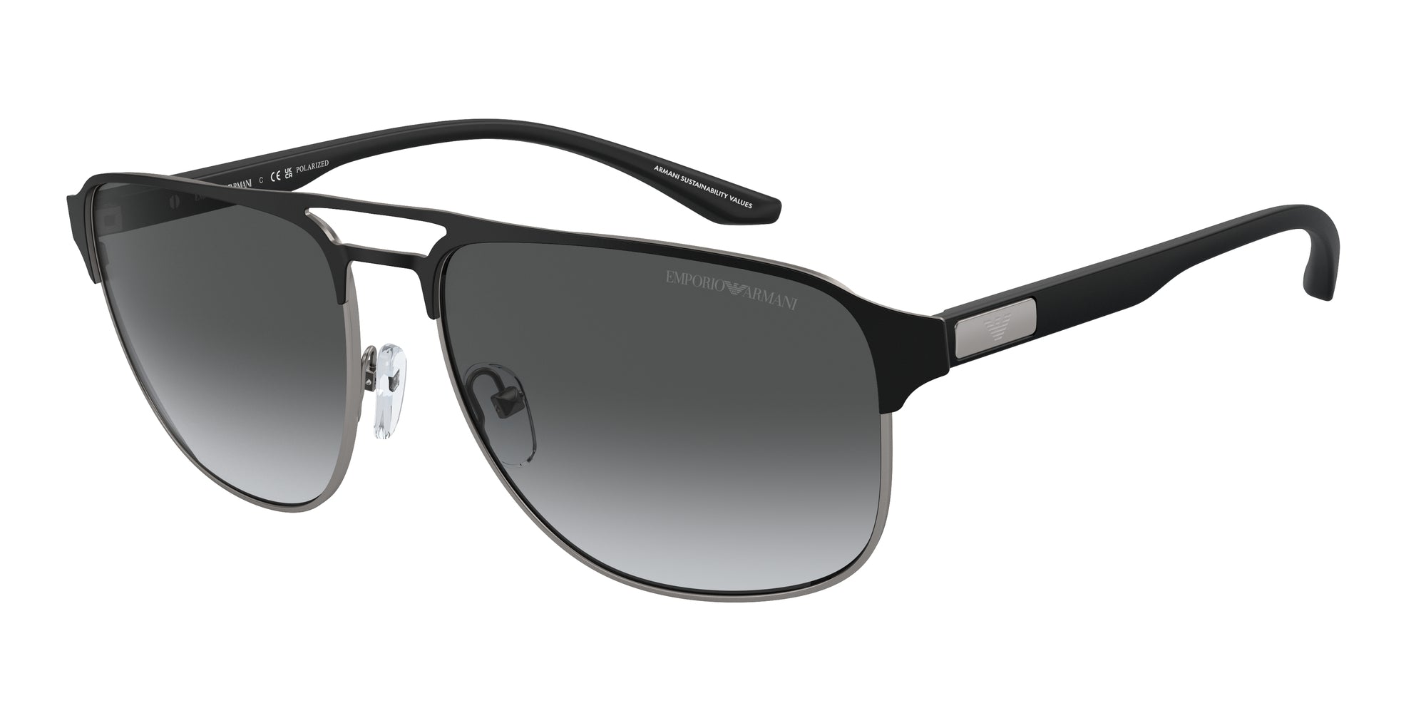 Emporio Armani Uomo Emporio Armani EA2144 336511 Occhiali da sole Metallo Grigio Grigio Pilot Polarizzata Sfumato Emporio Armani Uomo Emporio Armani EA2144 336511 Occhiali da sole Metallo Grigio Grigio Pilot Polarizzata Sfumato