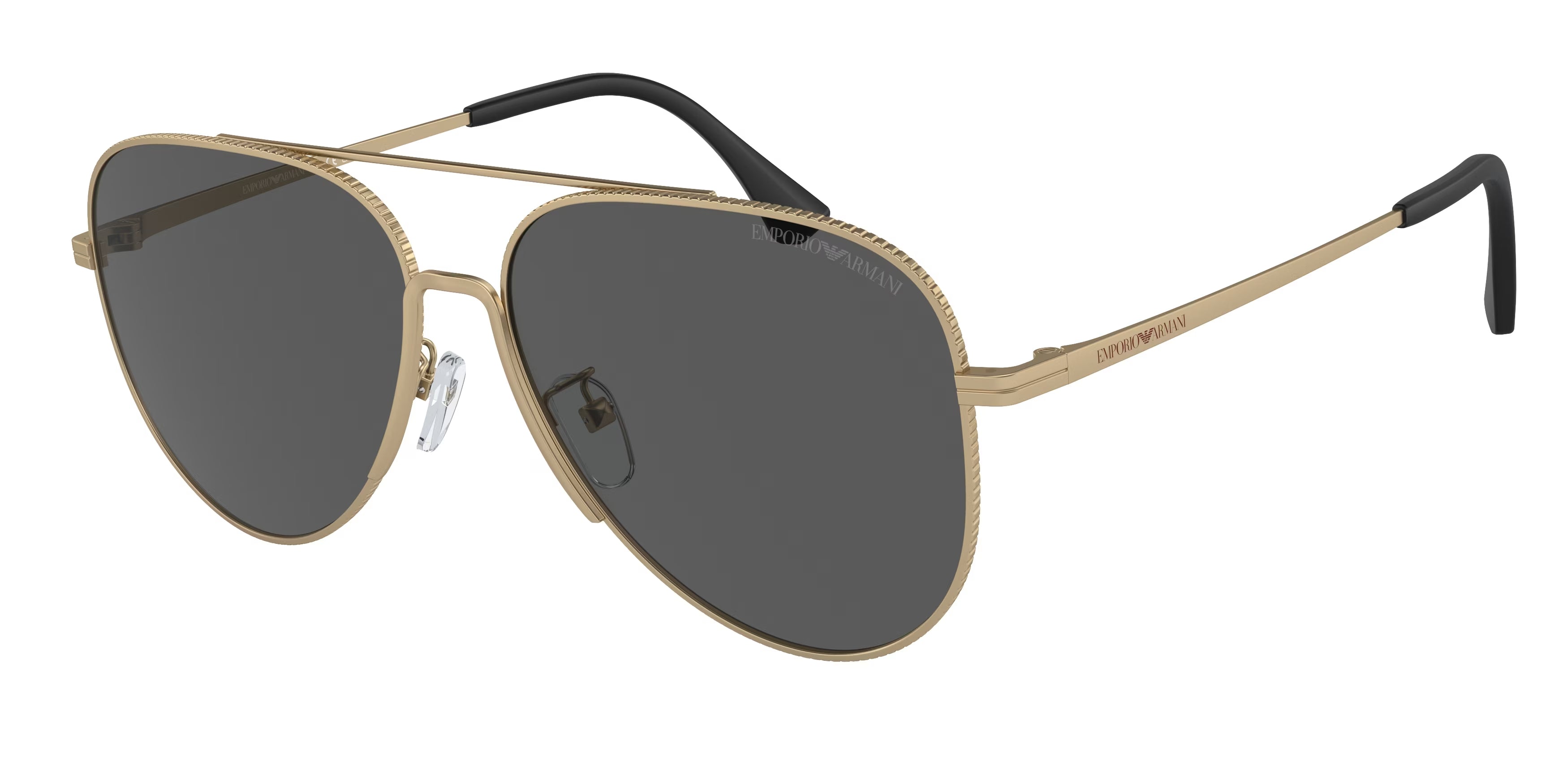 Emporio Armani Uomo Emporio Armani EA2149D 337187 Occhiali da sole Metallo Oro Grigio Pilot Normale