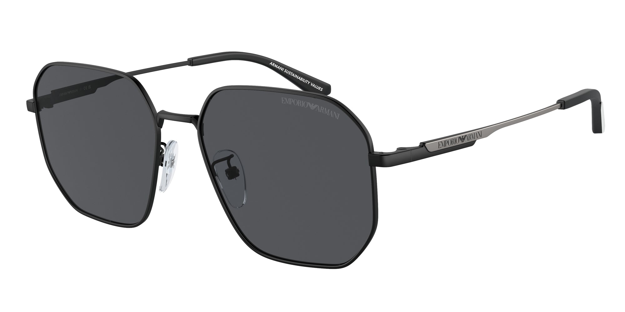 Emporio Armani Uomo Emporio Armani EA2154D 300187 Occhiali da sole Metallo Nero Grigio Pilot Normale Emporio Armani Uomo Emporio Armani EA2154D 300187 Occhiali da sole Metallo Nero Grigio Pilot Normale