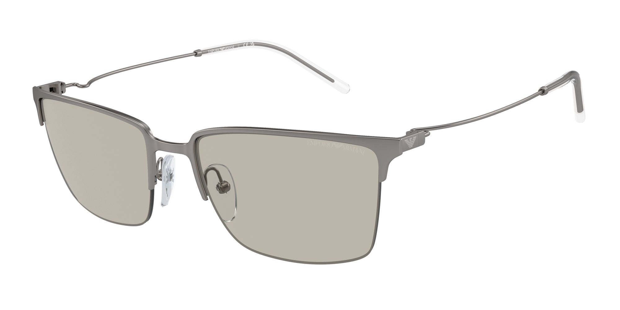 Emporio Armani Uomo Emporio Armani EA2155 3003/3 Occhiali da sole Metallo Grigio Marrone Squadrata Normale Emporio Armani Uomo Emporio Armani EA2155 3003/3 Occhiali da sole Metallo Grigio Marrone Squadrata Normale