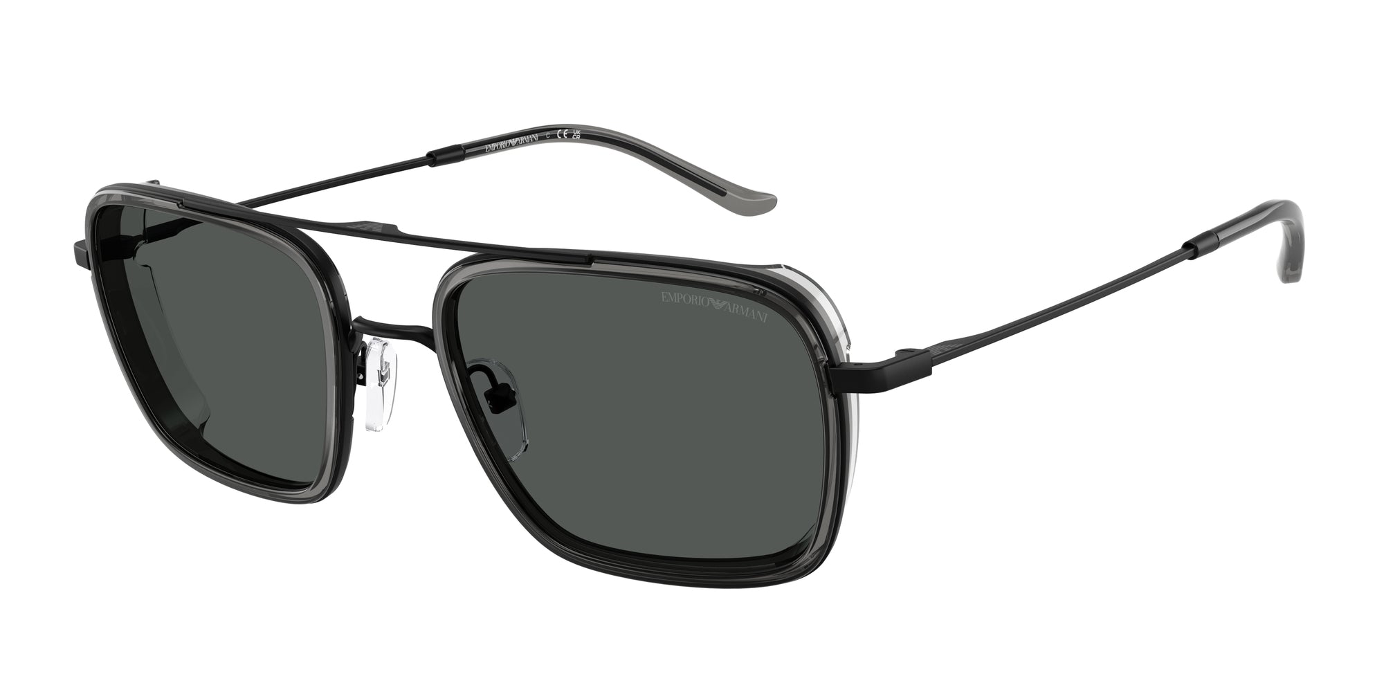 Emporio Armani Uomo Emporio Armani EA2162 300187 Occhiali da sole Metallo Nero Grigio Squadrata Normale Emporio Armani Uomo Emporio Armani EA2162 300187 Occhiali da sole Metallo Nero Grigio Squadrata Normale