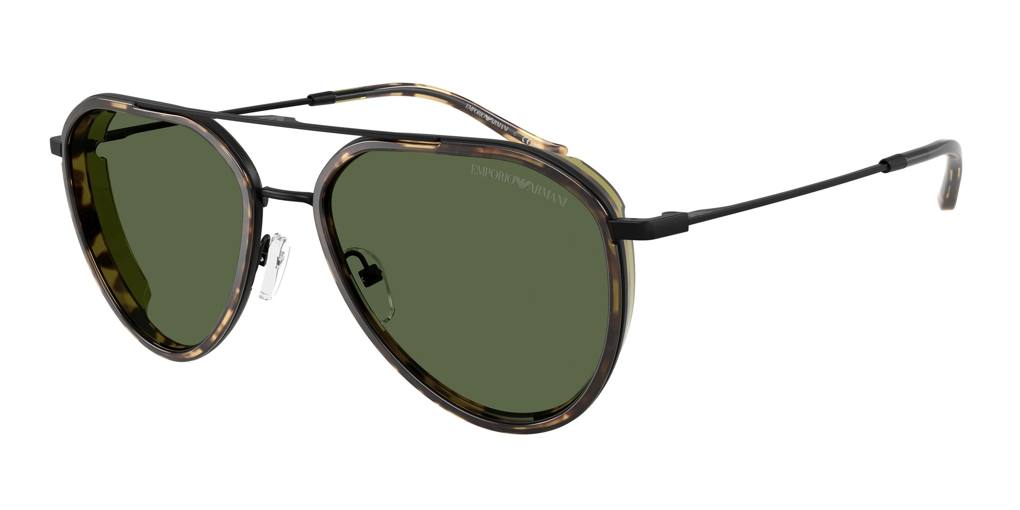 Emporio Armani Uomo Emporio Armani EA2163 300171 Occhiali da sole Metallo Nero Verde Pilot Normale Emporio Armani Uomo Emporio Armani EA2163 300171 Occhiali da sole Metallo Nero Verde Pilot Normale
