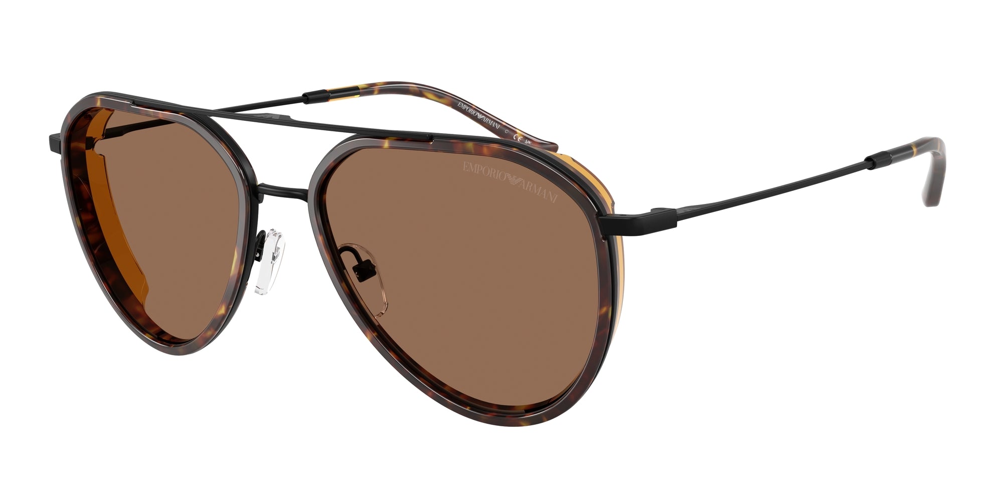 Emporio Armani Uomo Emporio Armani EA2163 300173 Occhiali da sole Metallo Nero Marrone Pilot Normale Emporio Armani Uomo Emporio Armani EA2163 300173 Occhiali da sole Metallo Nero Marrone Pilot Normale