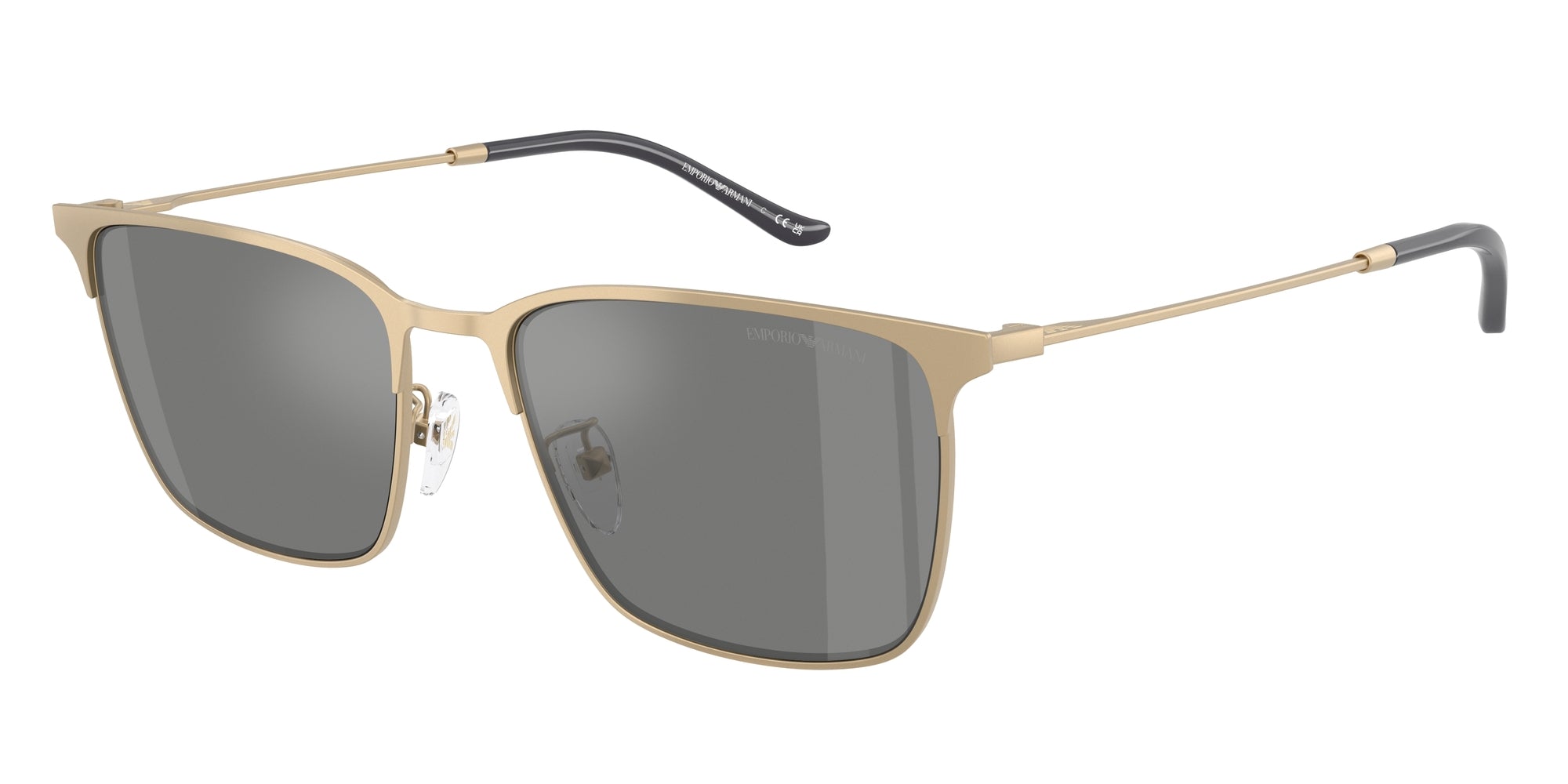 Emporio Armani Uomo Emporio Armani EA2164D 30026G Occhiali da sole Metallo Oro Grigio Squadrata Specchiate Emporio Armani Uomo Emporio Armani EA2164D 30026G Occhiali da sole Metallo Oro Grigio Squadrata Specchiate