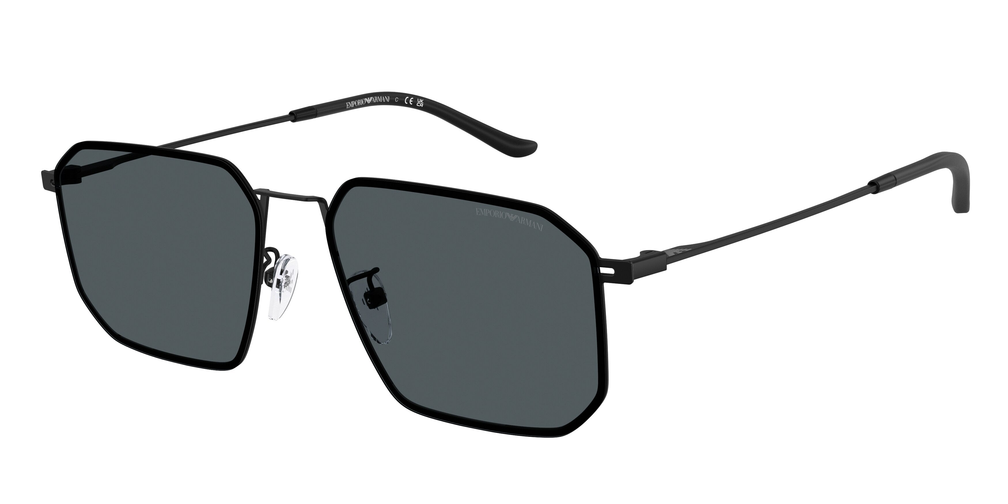 Emporio Armani Uomo Emporio Armani EA2165D 300180 Occhiali da sole Metallo Nero Grigio Geometrica Normale Emporio Armani Uomo Emporio Armani EA2165D 300180 Occhiali da sole Metallo Nero Grigio Geometrica Normale