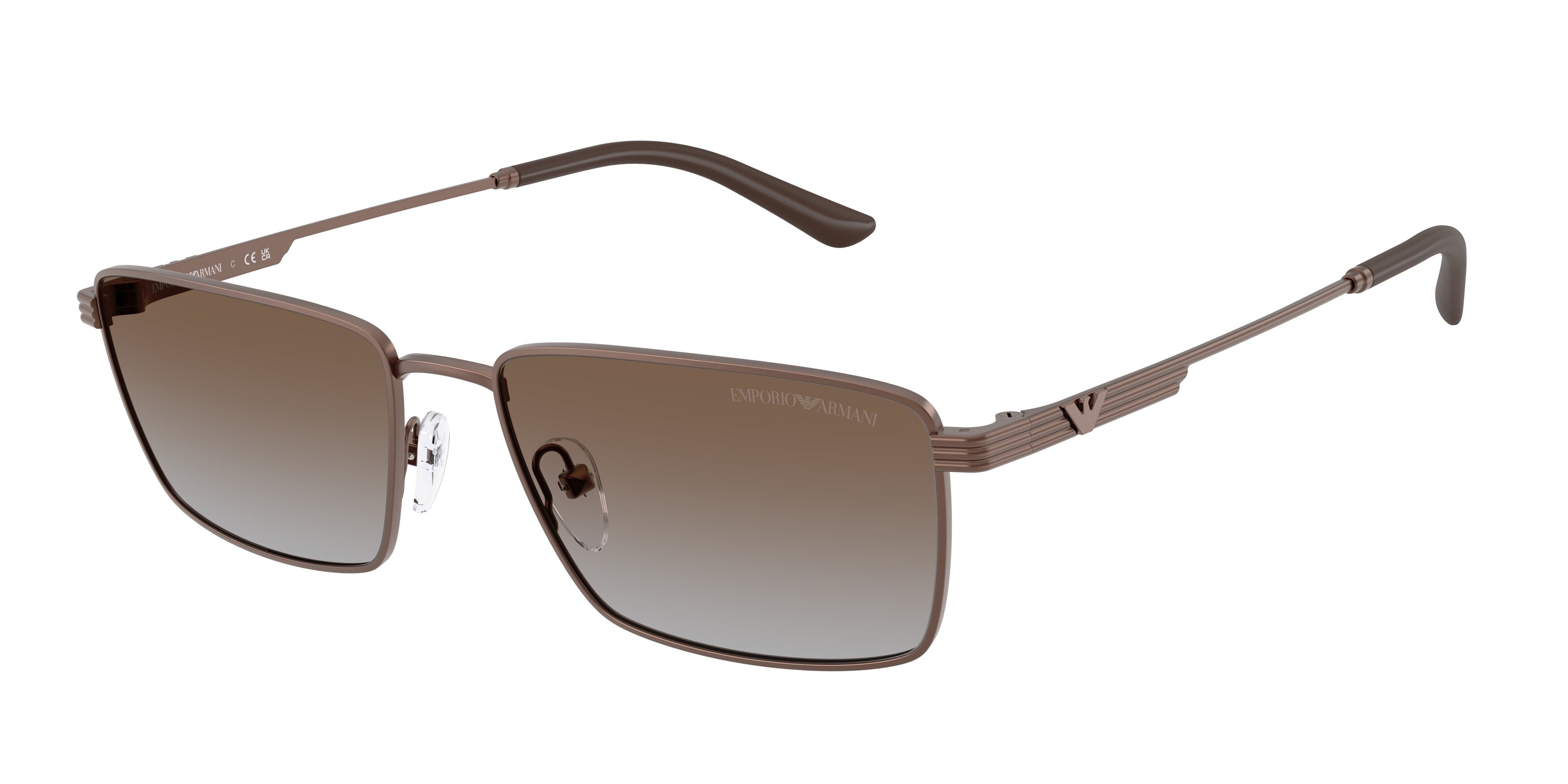 Emporio Armani Uomo Emporio Armani EA2169 300689 Occhiali da sole Metallo Bronzo Grigio Squadrata Normale Sfumato