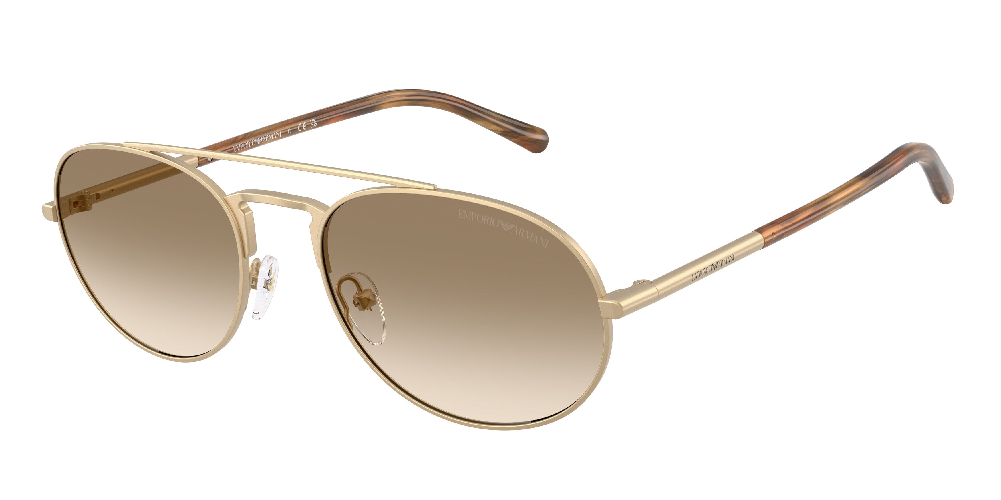 Emporio Armani Uomo Emporio Armani EA2171 300213 Occhiali da sole Metallo Oro Giallo Pilot Normale Sfumato Emporio Armani Uomo Emporio Armani EA2171 300213 Occhiali da sole Metallo Oro Giallo Pilot Normale Sfumato