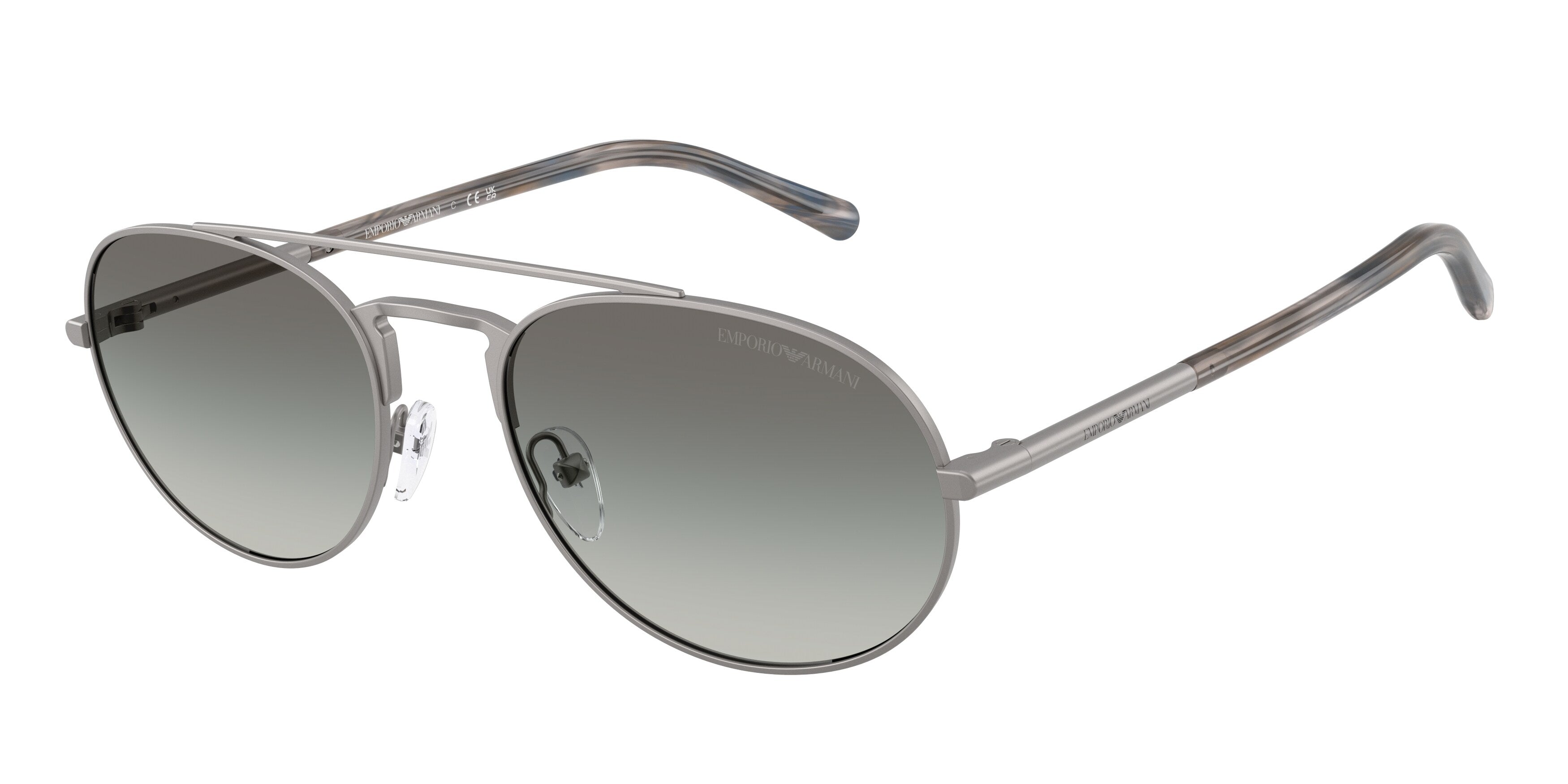 Emporio Armani Uomo Emporio Armani EA2171 300311 Occhiali da sole Metallo Grigio Grigio Pilot Normale Sfumato