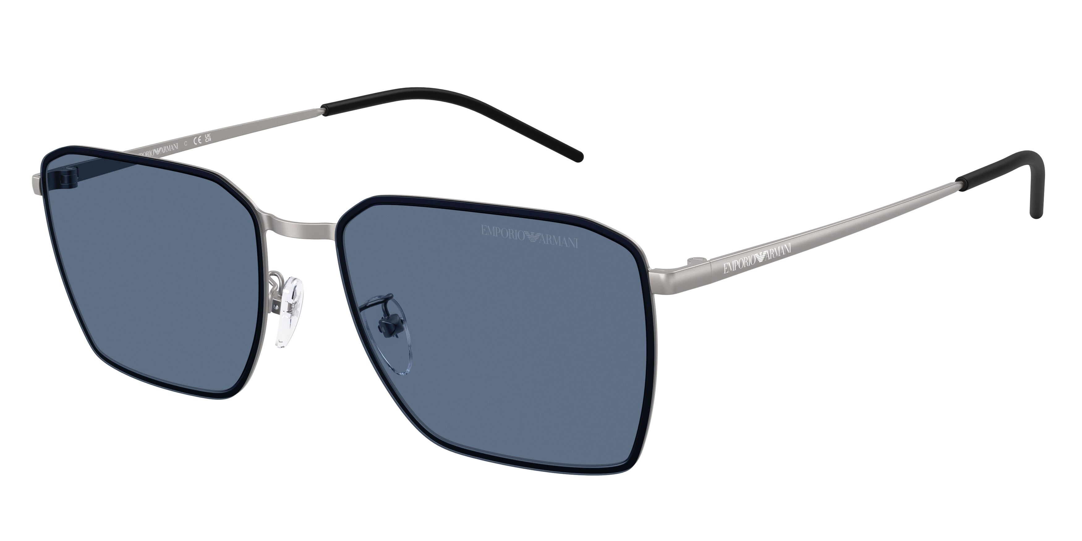 Emporio Armani Uomo Emporio Armani EA2172D 300380 Occhiali da sole Metallo Grigio Blu Squadrata Normale Emporio Armani Uomo Emporio Armani EA2172D 300380 Occhiali da sole Metallo Grigio Blu Squadrata Normale
