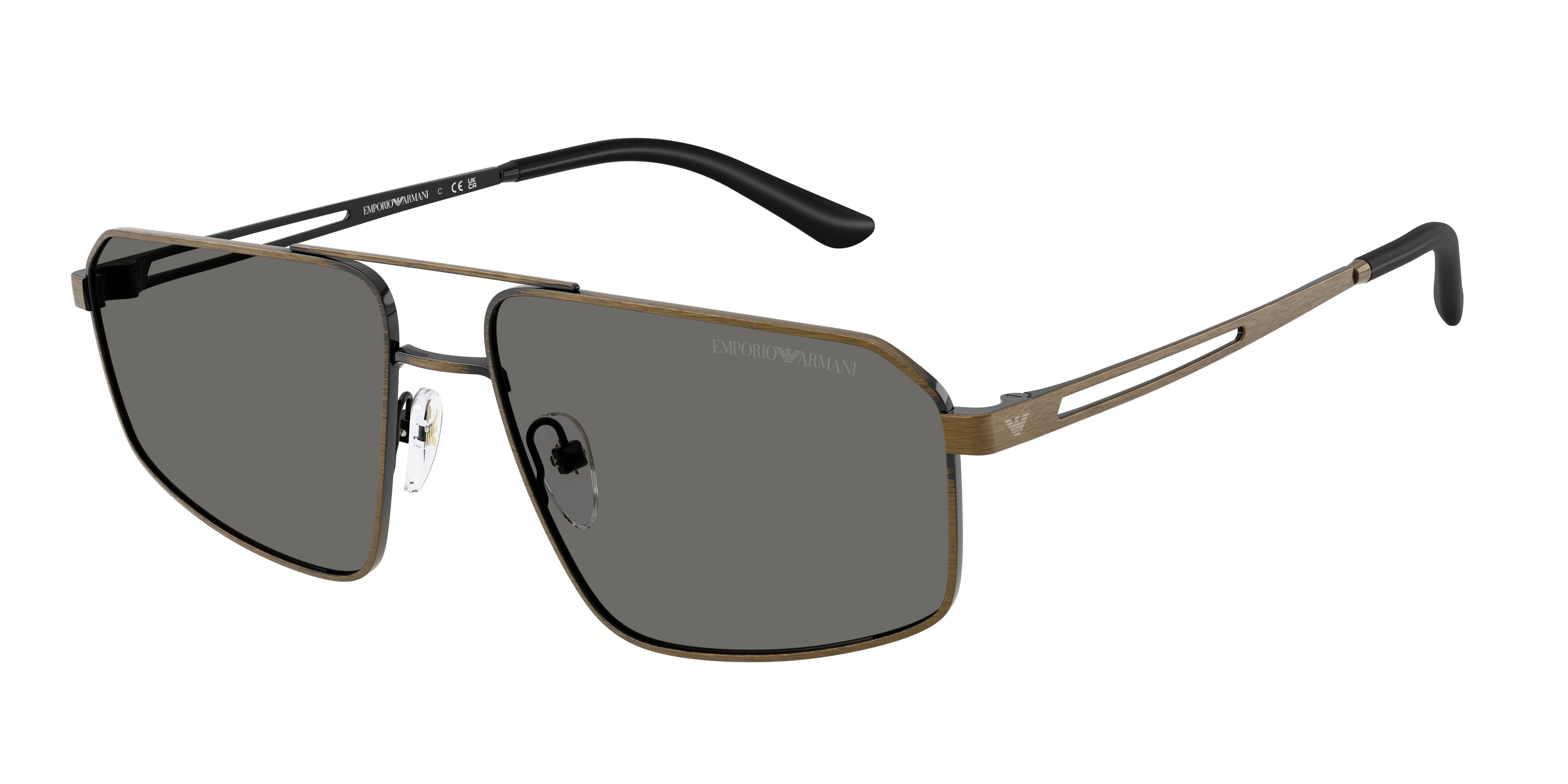 Emporio Armani Uomo Emporio Armani EA2173 327087 Occhiali da sole Metallo Oro Grigio Pilot Normale Emporio Armani Uomo Emporio Armani EA2173 327087 Occhiali da sole Metallo Oro Grigio Pilot Normale