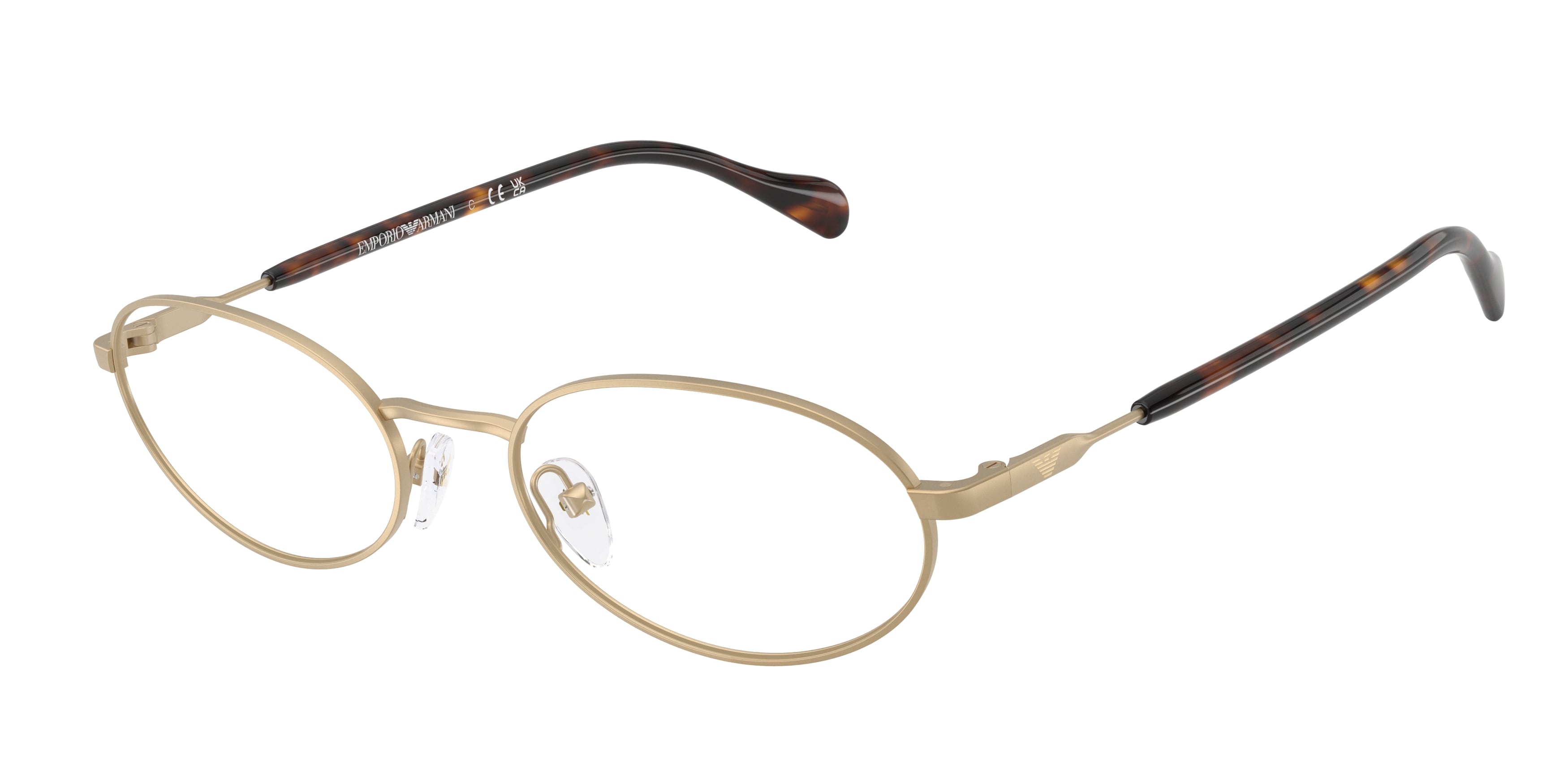 Emporio Armani Uomo Emporio Armani EA2175 30021W Occhiali da sole Metallo Oro Trasparente Rotonda Normale