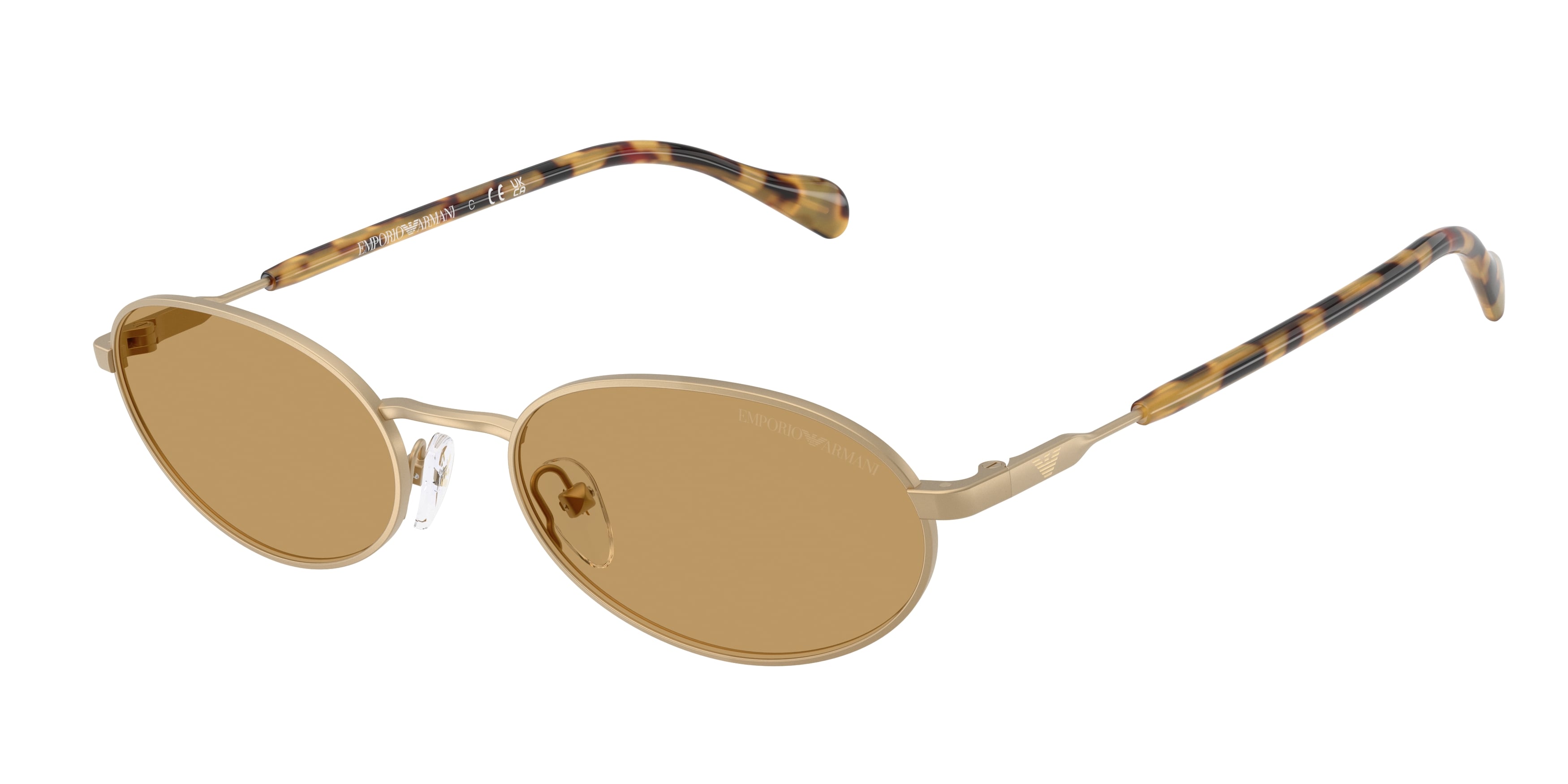 Emporio Armani Uomo Emporio Armani EA2175 300273 Occhiali da sole Metallo Oro Marrone Rotonda Normale Emporio Armani Uomo Emporio Armani EA2175 300273 Occhiali da sole Metallo Oro Marrone Rotonda Normale