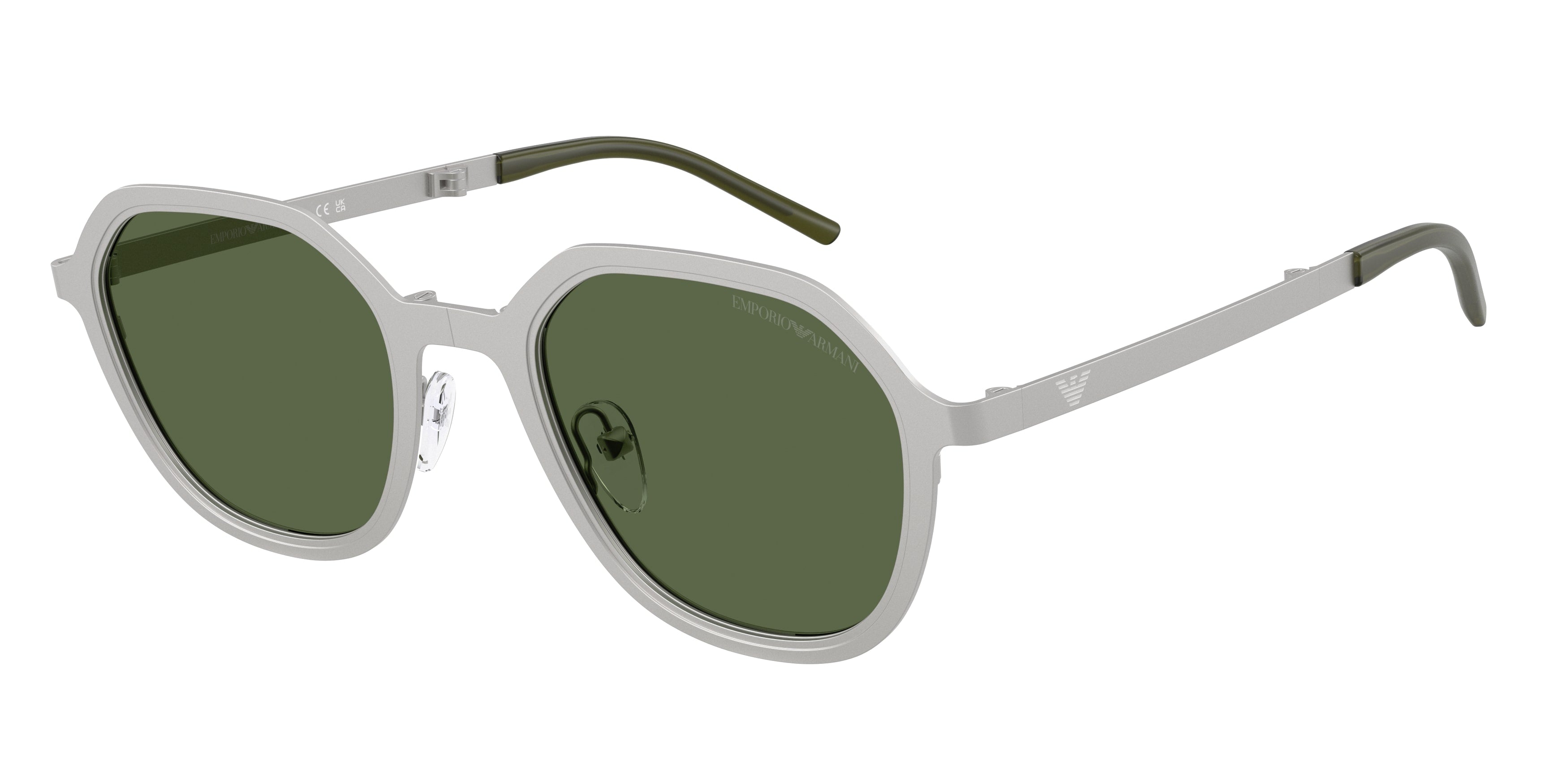 Emporio Armani Uomo Emporio Armani EA2176 301571 Occhiali da sole Metallo Argento Verde Geometrica Normale Emporio Armani Uomo Emporio Armani EA2176 301571 Occhiali da sole Metallo Argento Verde Geometrica Normale