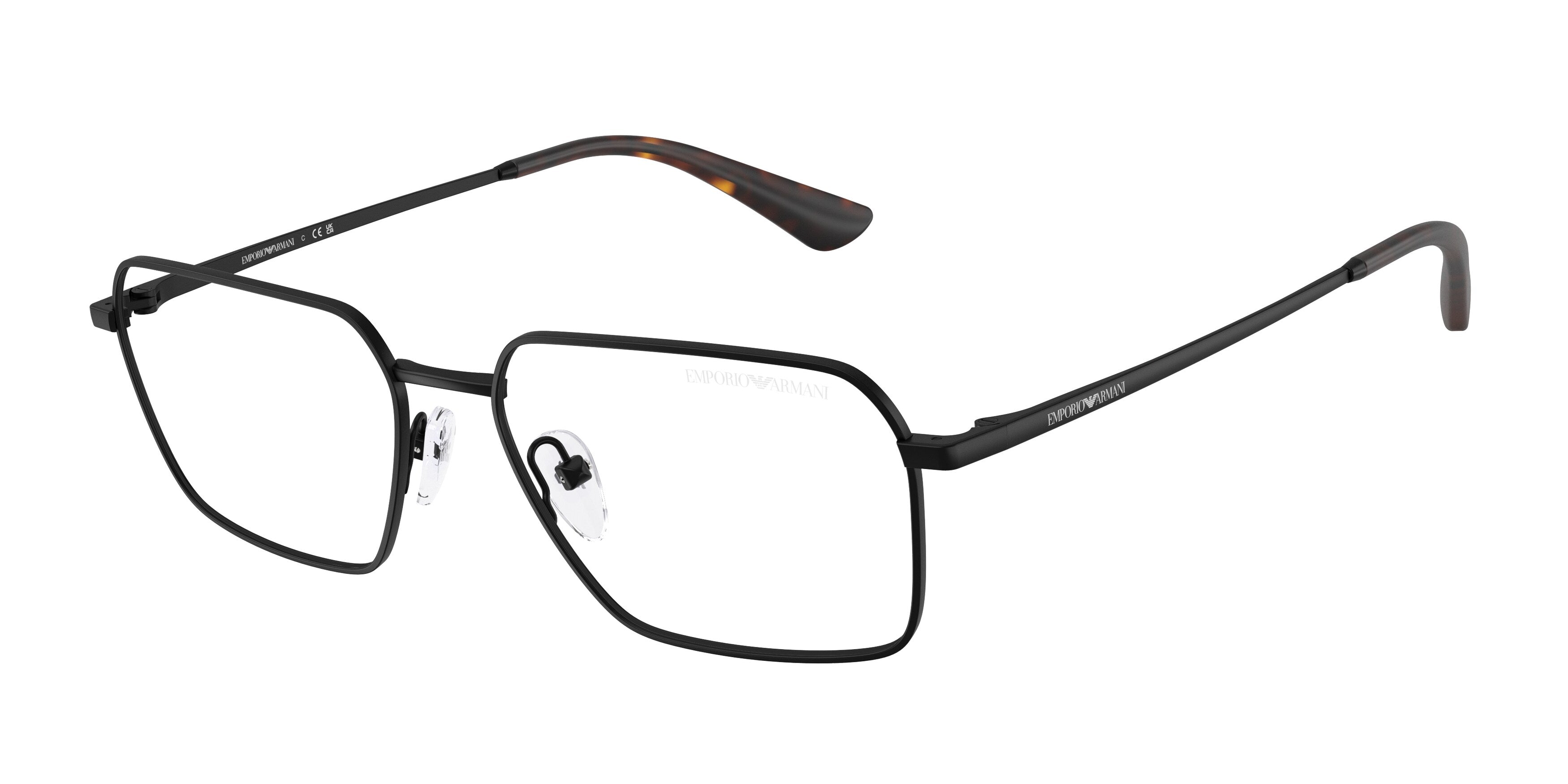 Emporio Armani Uomo Emporio Armani EA2178 30011W Occhiali da sole Metallo Nero Trasparente Geometrica Normale