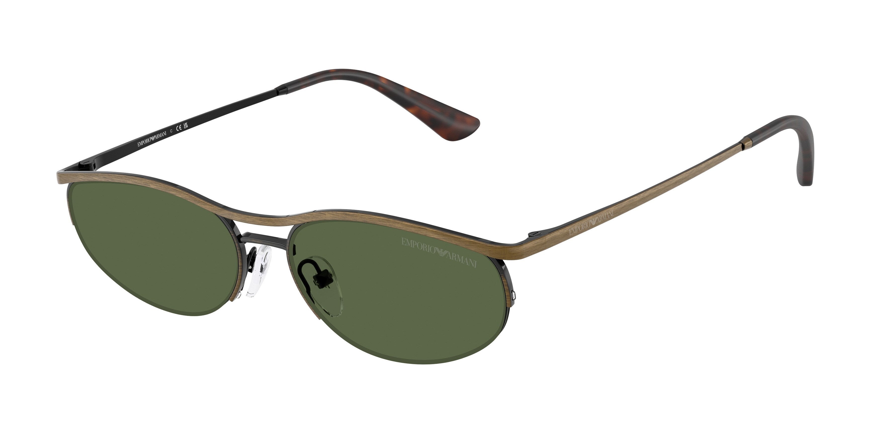 Emporio Armani Uomo Emporio Armani EA2180 344671 Occhiali da sole Metallo Oro Verde Rotonda Normale Emporio Armani Uomo Emporio Armani EA2180 344671 Occhiali da sole Metallo Oro Verde Rotonda Normale