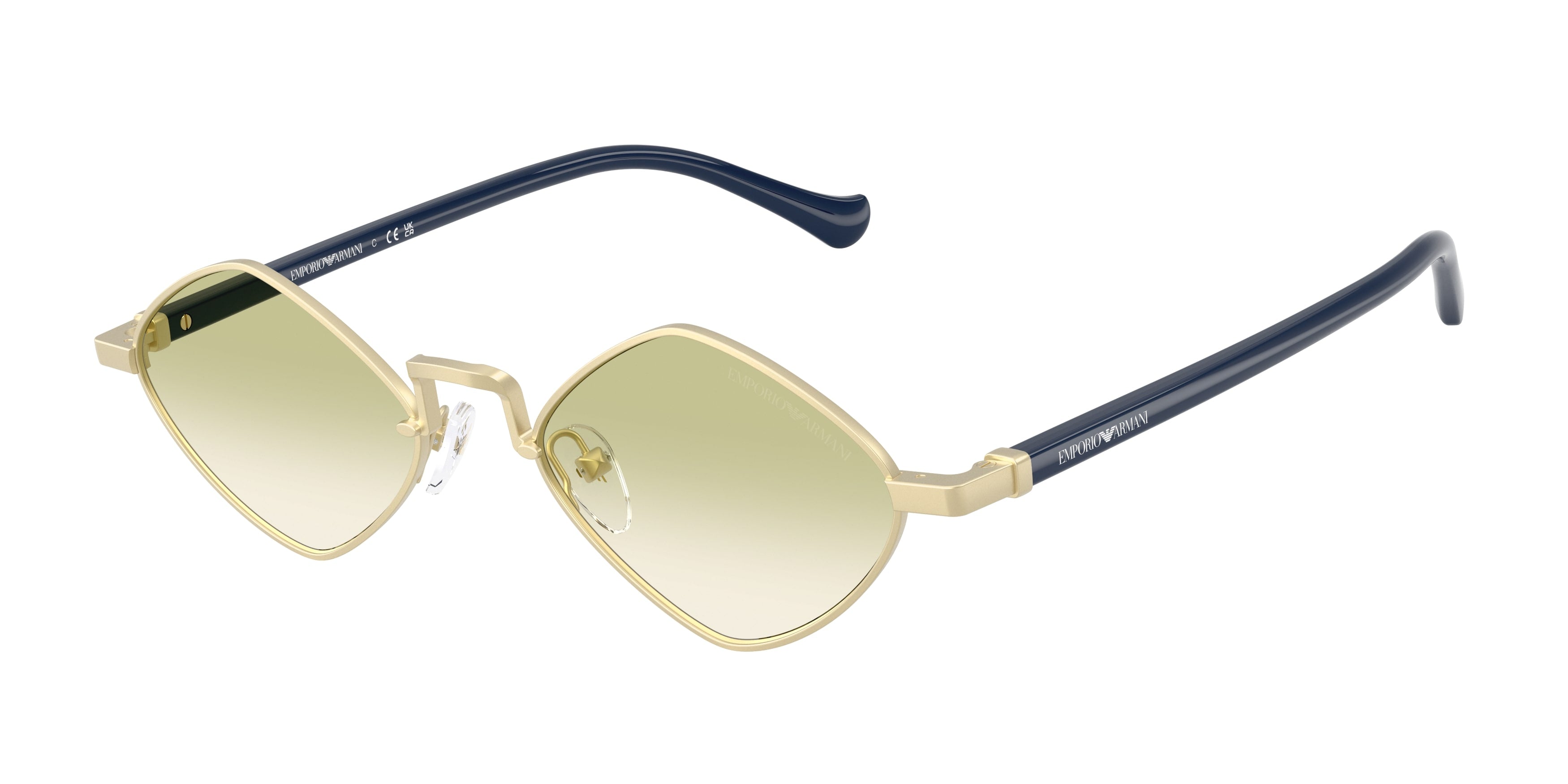 Emporio Armani Uomo Emporio Armani EA2182 30028E Occhiali da sole Metallo Oro Verde Geometrica Normale Sfumato Emporio Armani Uomo Emporio Armani EA2182 30028E Occhiali da sole Metallo Oro Verde Geometrica Normale Sfumato