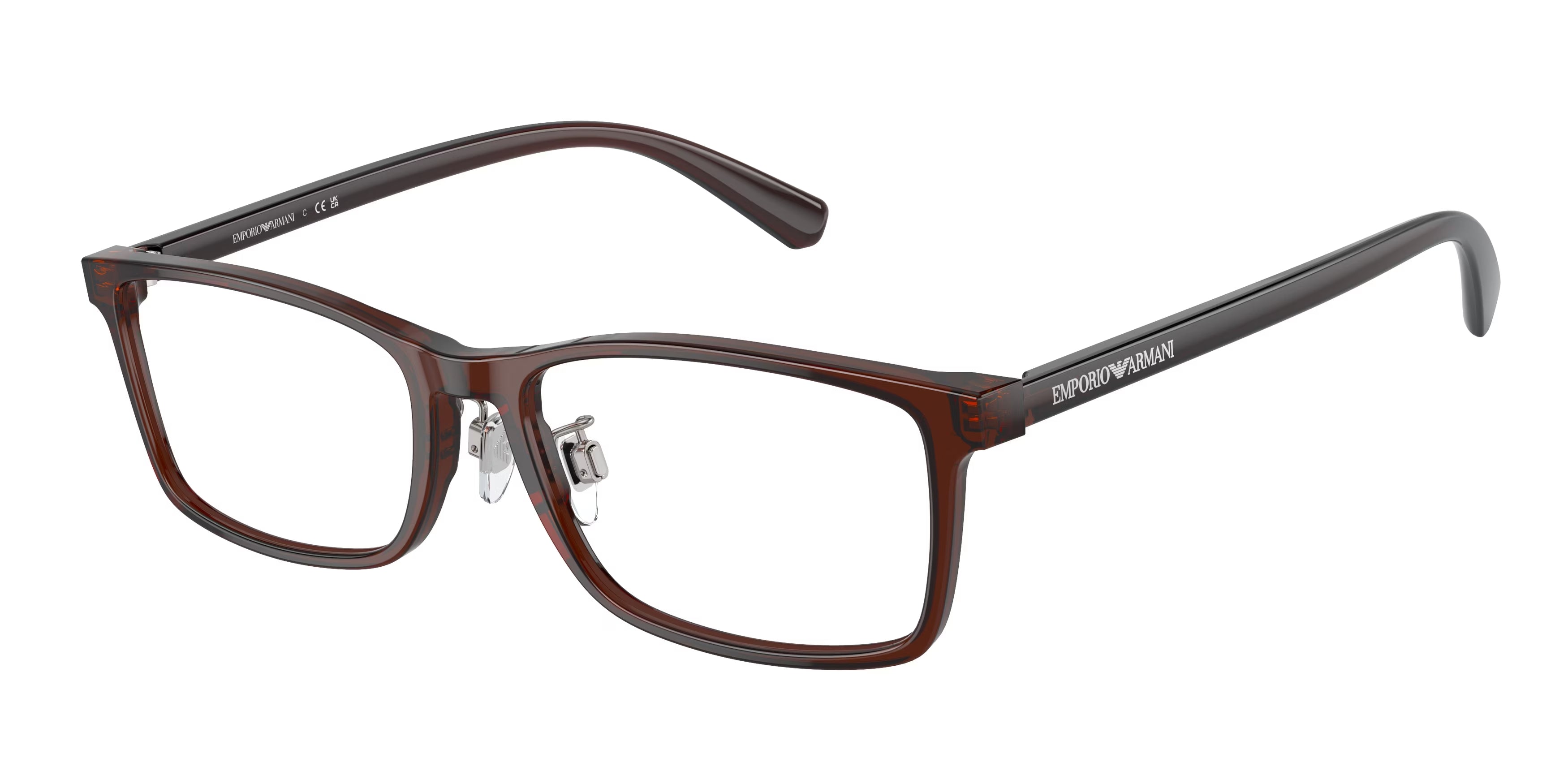 Emporio Armani Uomo Emporio Armani EA3145D 5374 Montature da vista Acetato Marrone Trasparente Pillow Normale Emporio Armani Uomo Emporio Armani EA3145D 5374 Montature da vista Acetato Marrone Trasparente Pillow Normale
