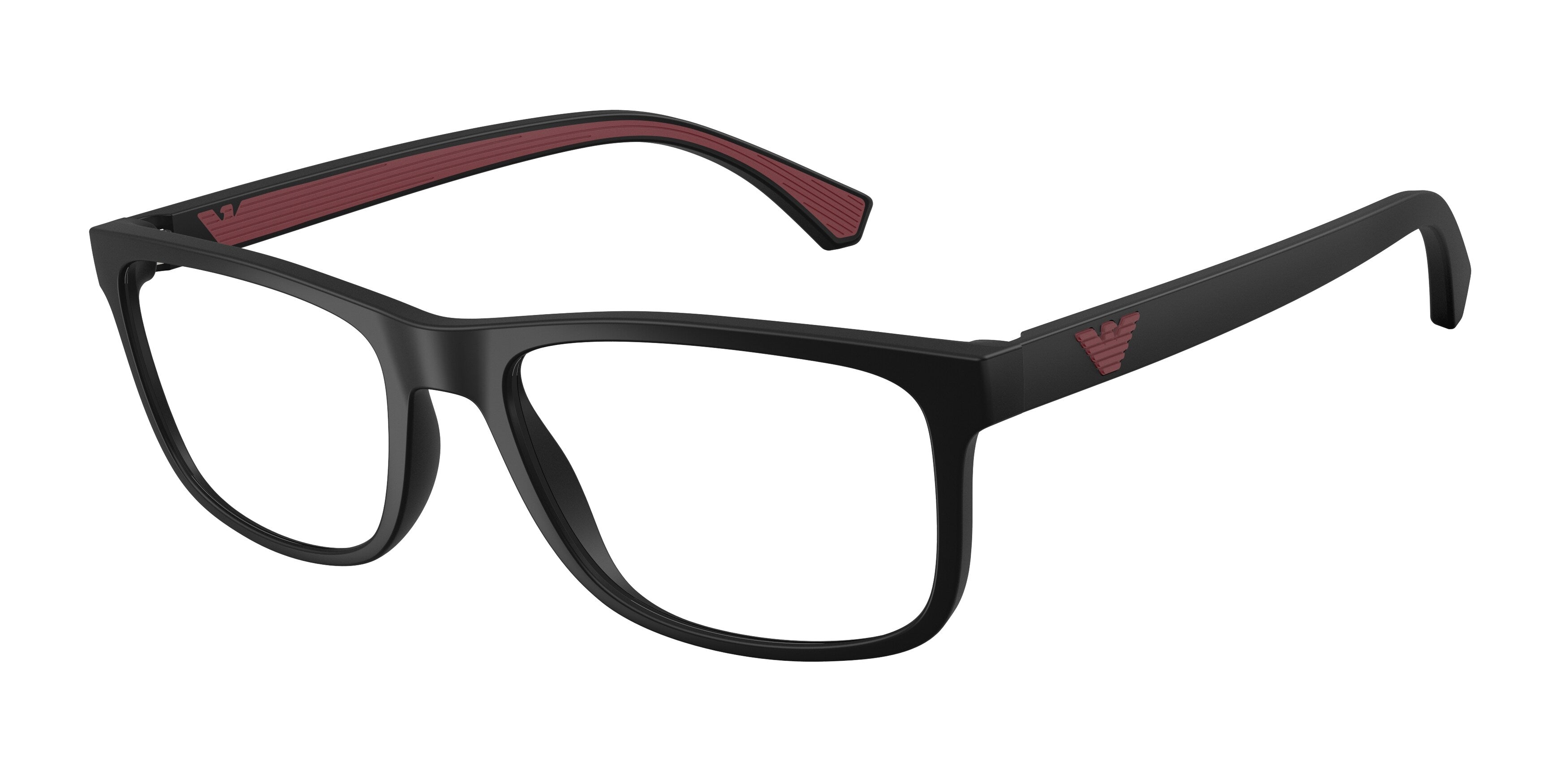 Emporio Armani Uomo Emporio Armani EA3147 5009 Montature da vista Iniettato Nero Trasparente Squadrata Normale