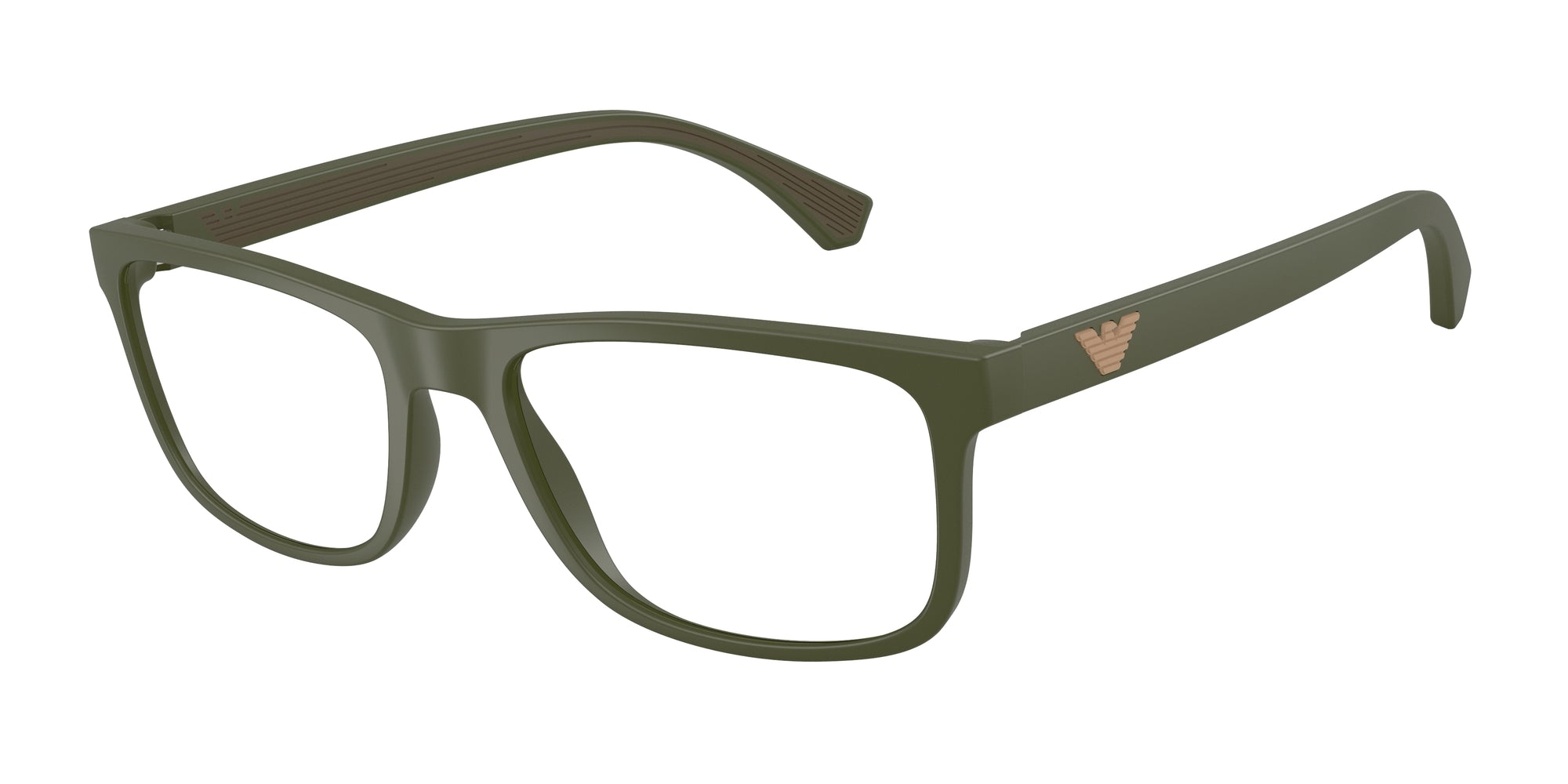 Emporio Armani Uomo Emporio Armani EA3147 6184 Montature da vista Iniettato Verde Trasparente Squadrata Normale