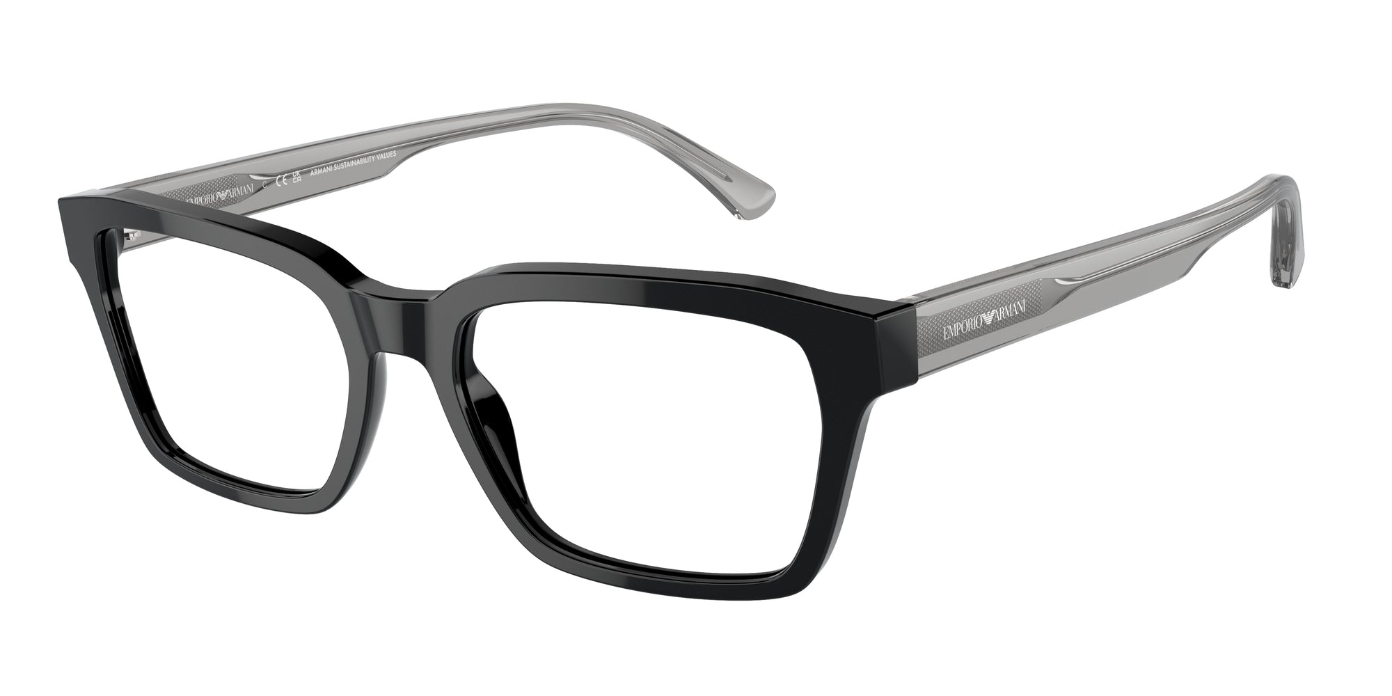 Emporio Armani Uomo Emporio Armani EA3192 5378 Montature da vista Acetato Nero Squadrata Normale Emporio Armani Uomo Emporio Armani EA3192 5378 Montature da vista Acetato Nero Squadrata Normale